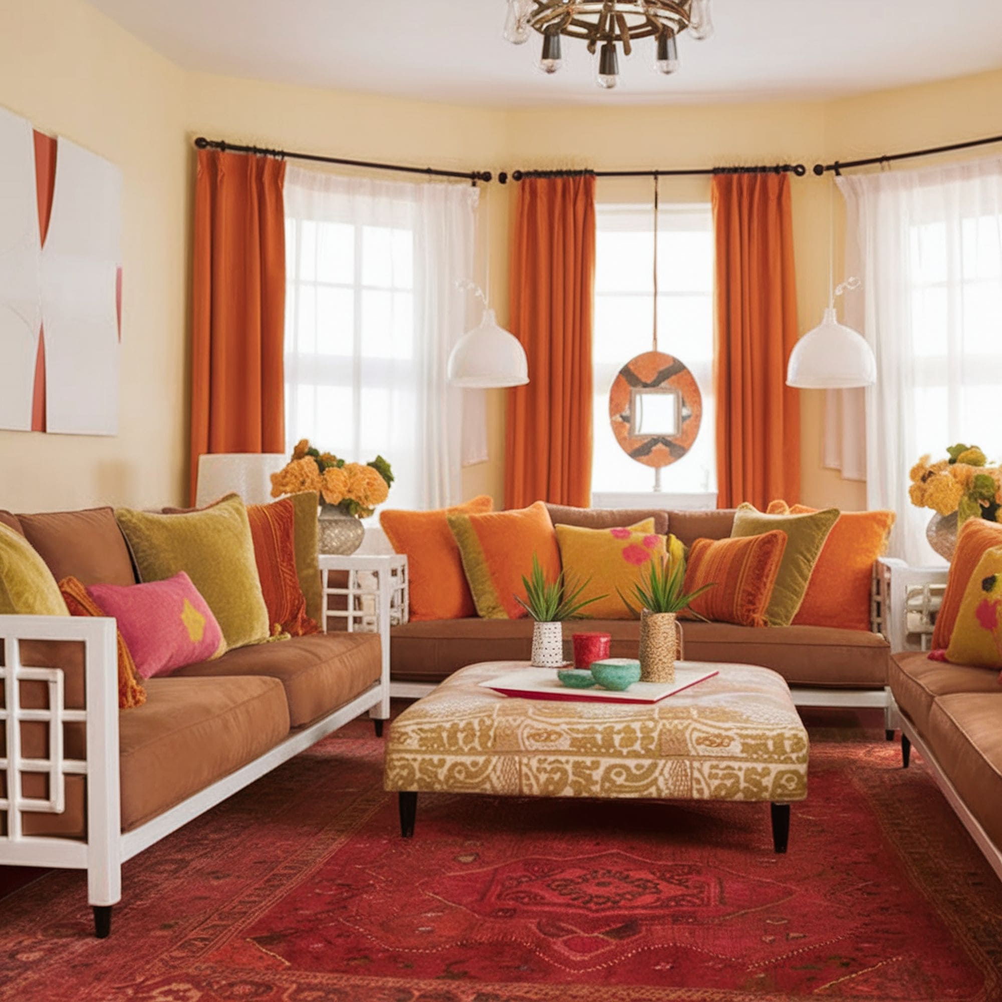 Colorful Living Room With Warm Tones