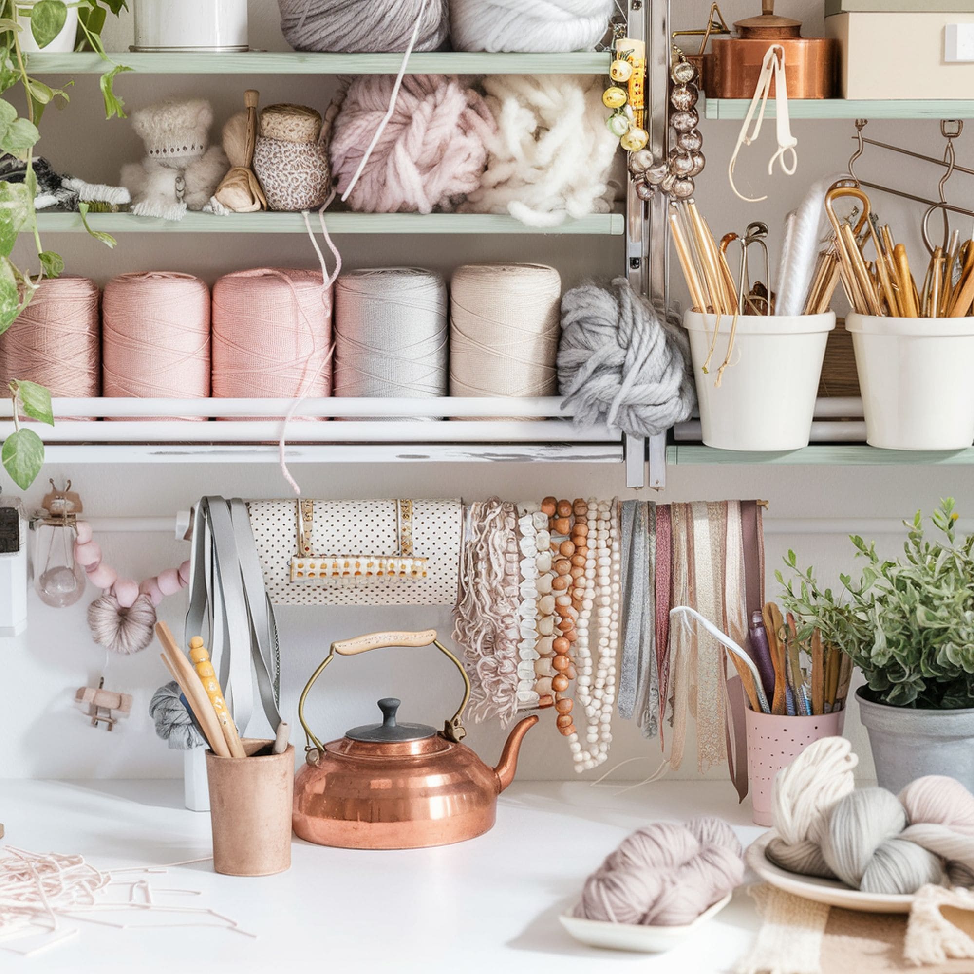 Craft Room With Plants