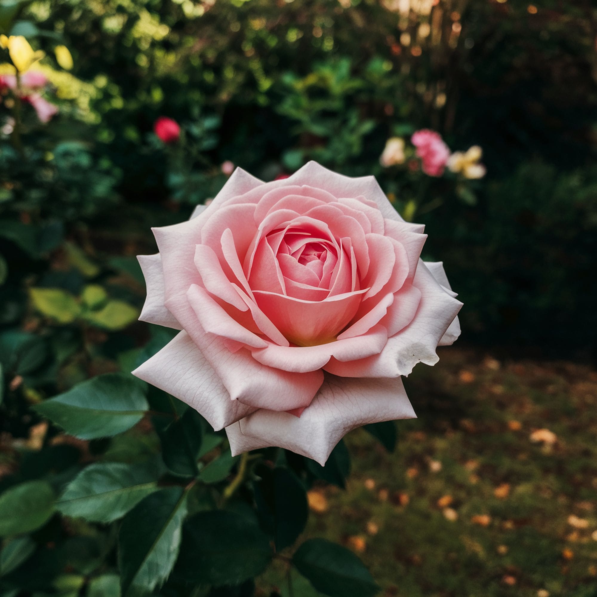 Beautiful Pink Rose in Full Bloom