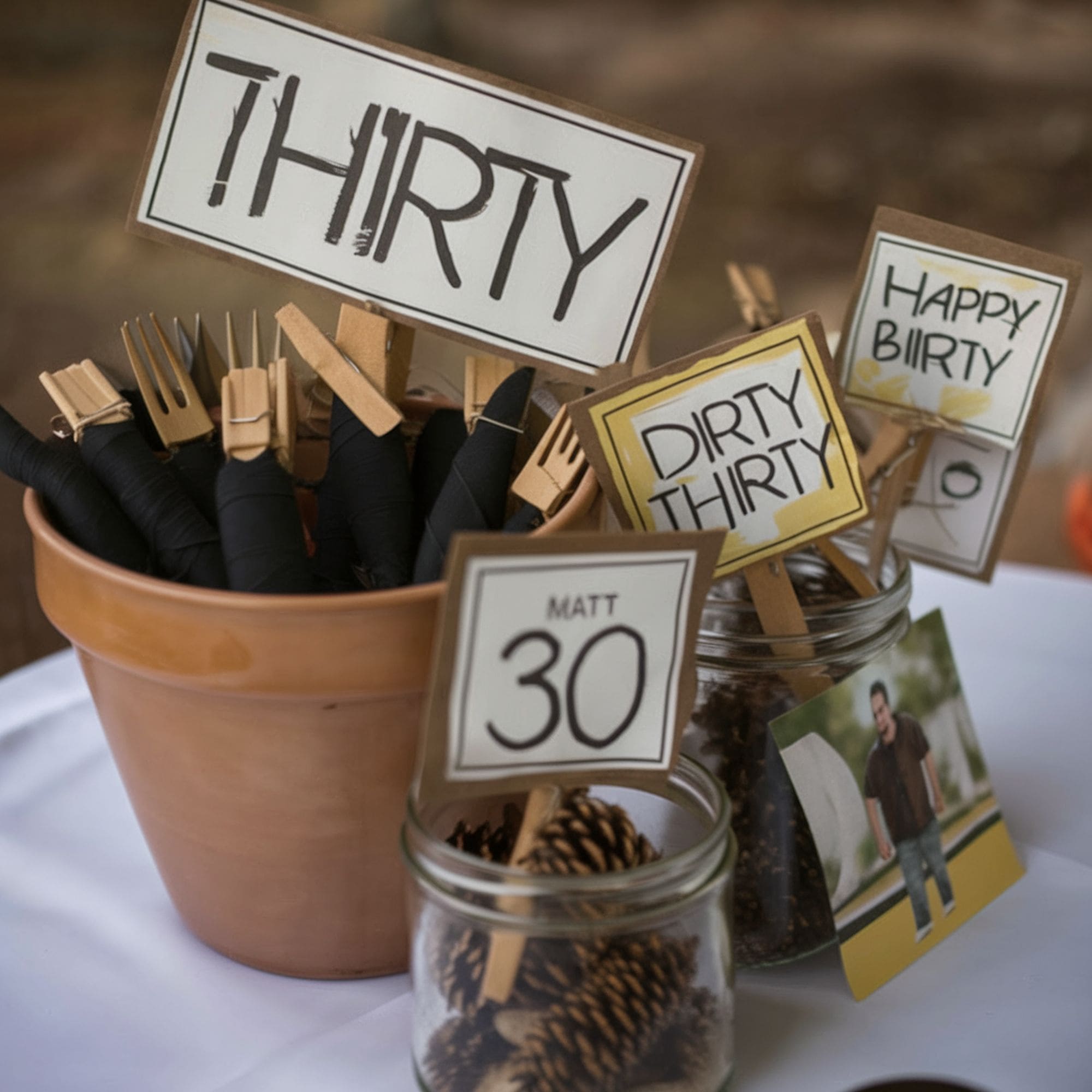 30th Birthday Party Labels