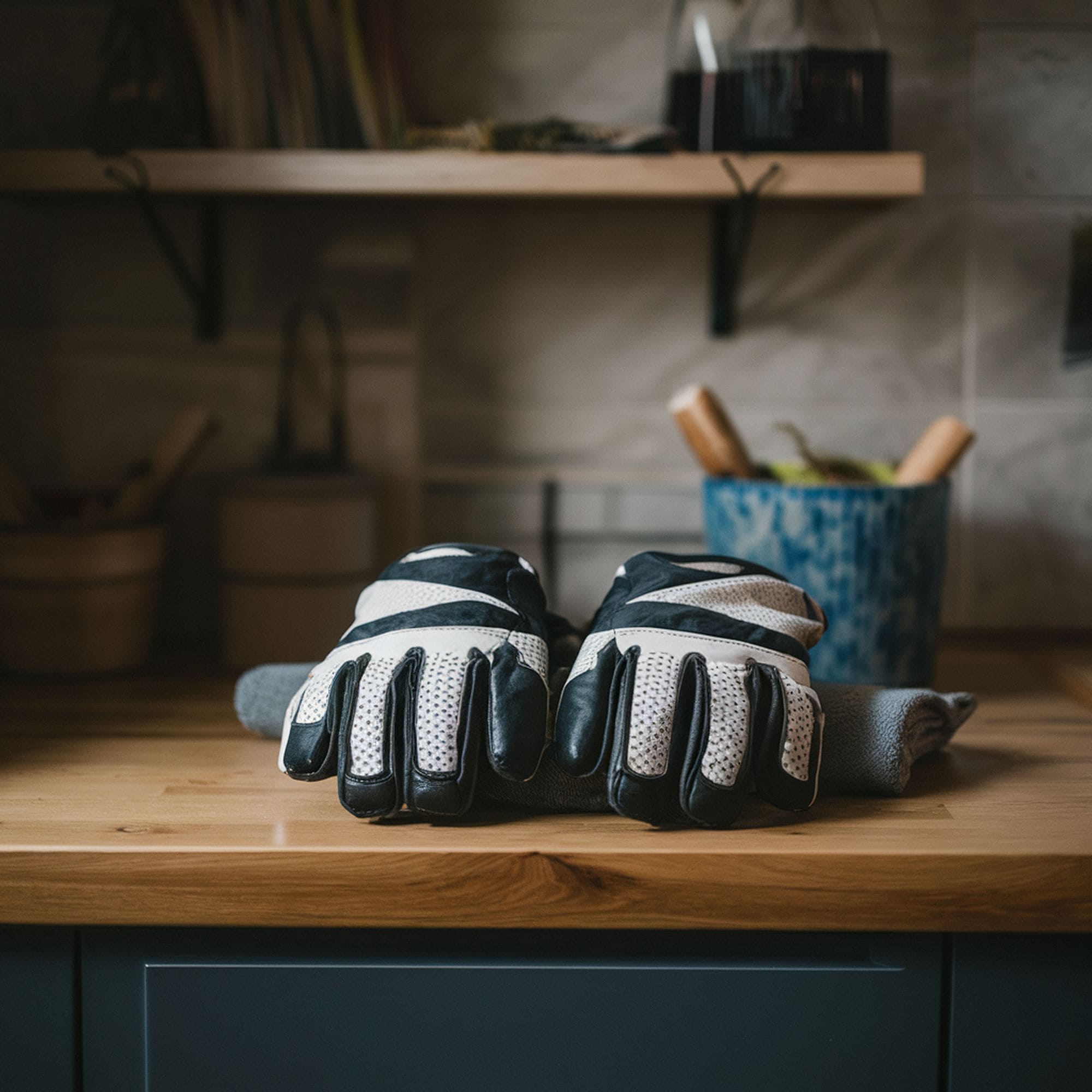 Ski Gloves in the Laundry Room