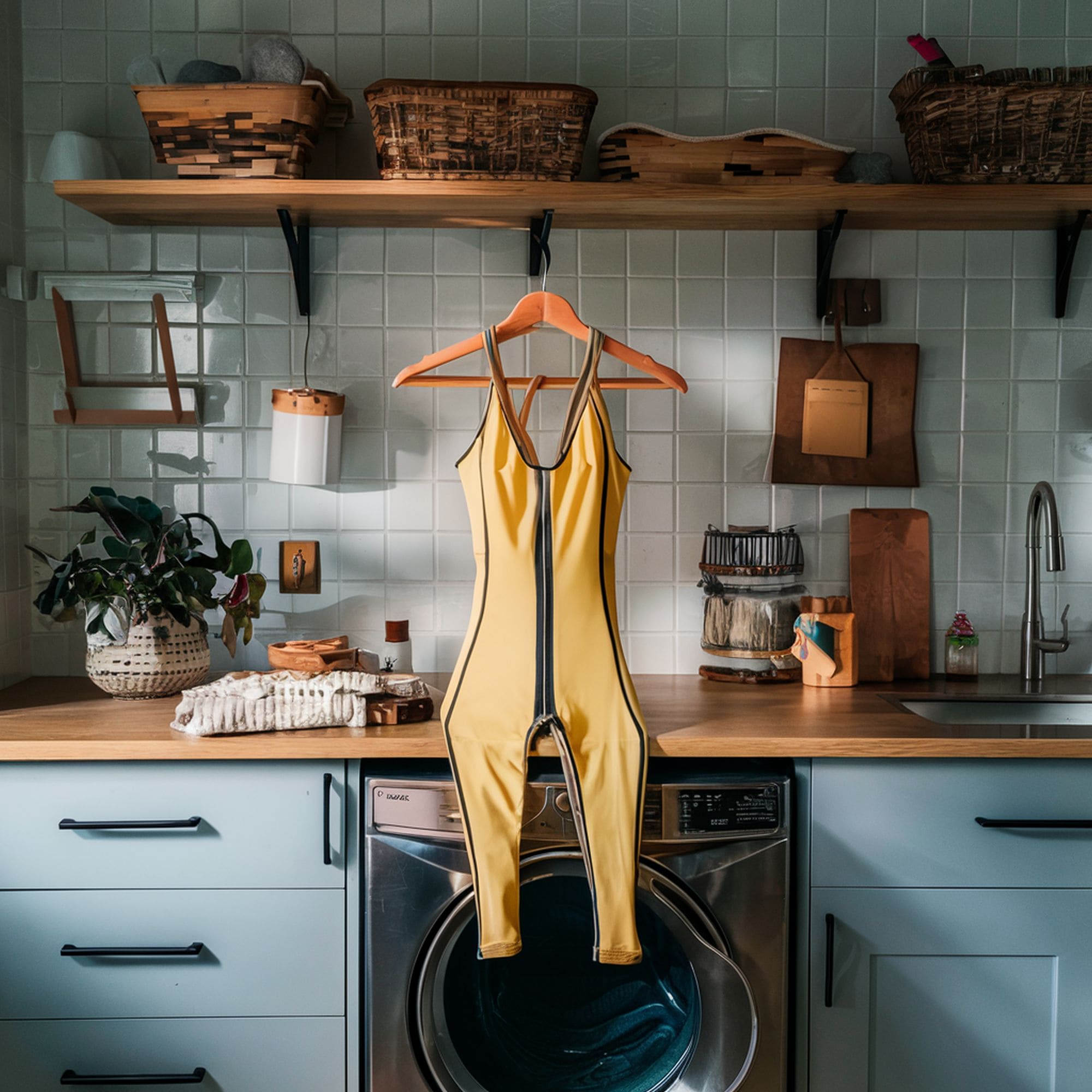 Bathing Suit in the Laundry Room