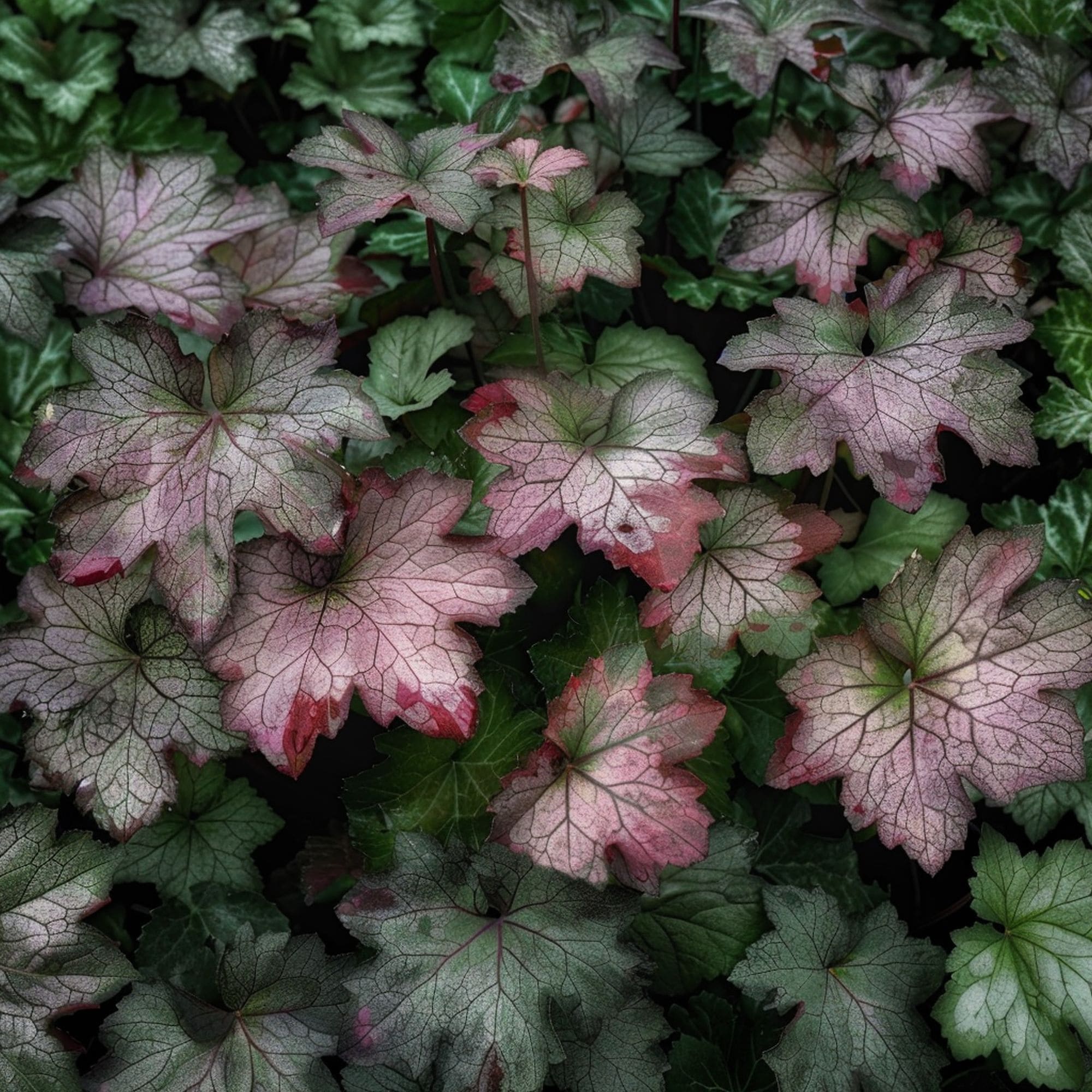 Green and Red Heuchera Plant