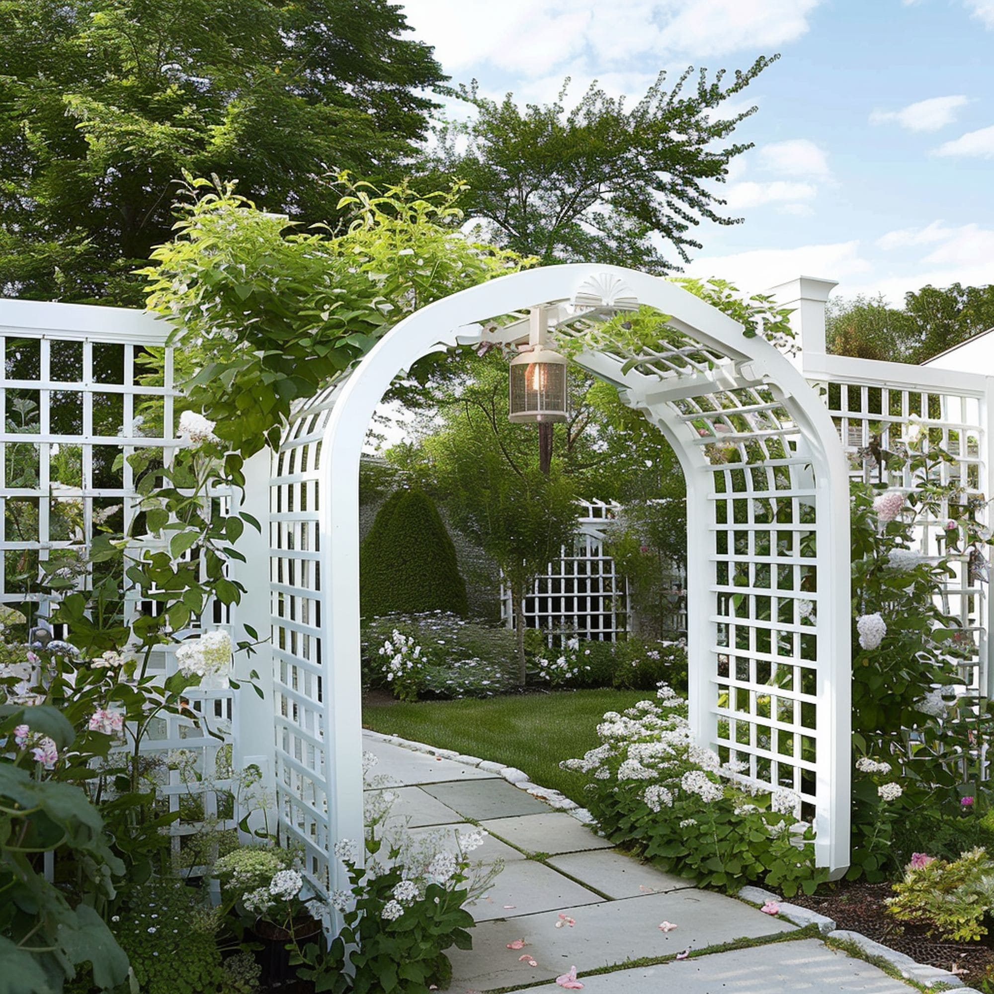 Curved Decorative Pergola Style Structure