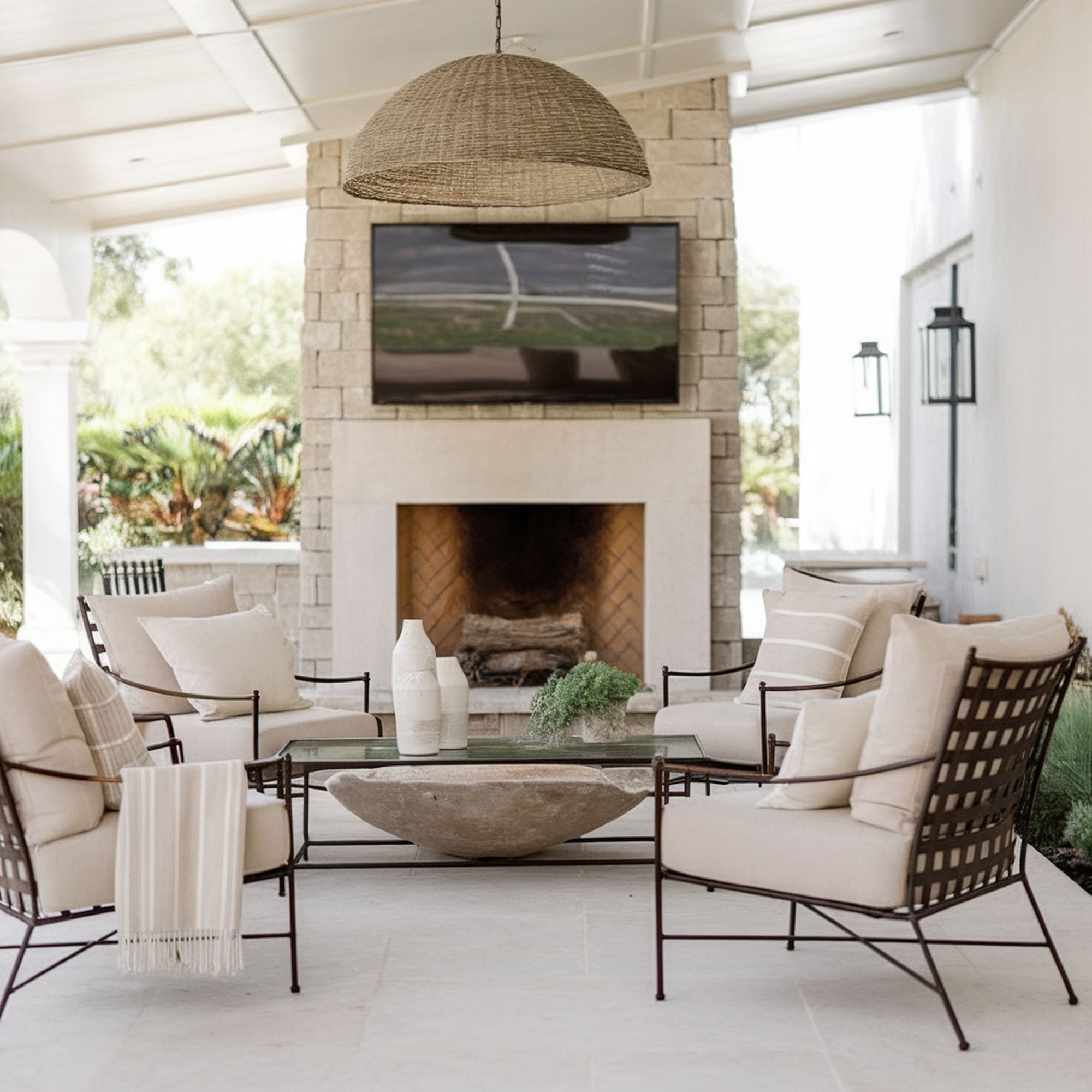 Patio With Fireplace
