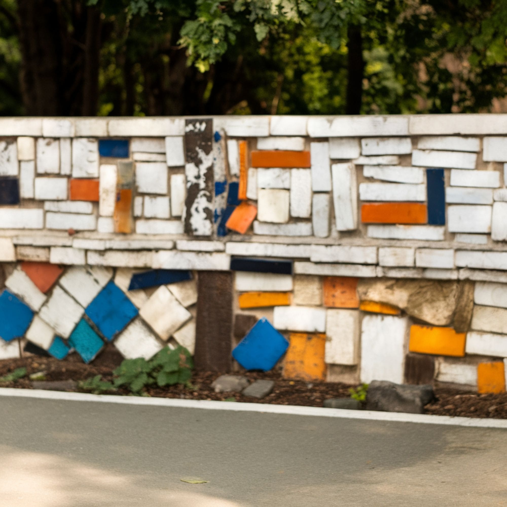 Mosaic Tile Privacy Fence