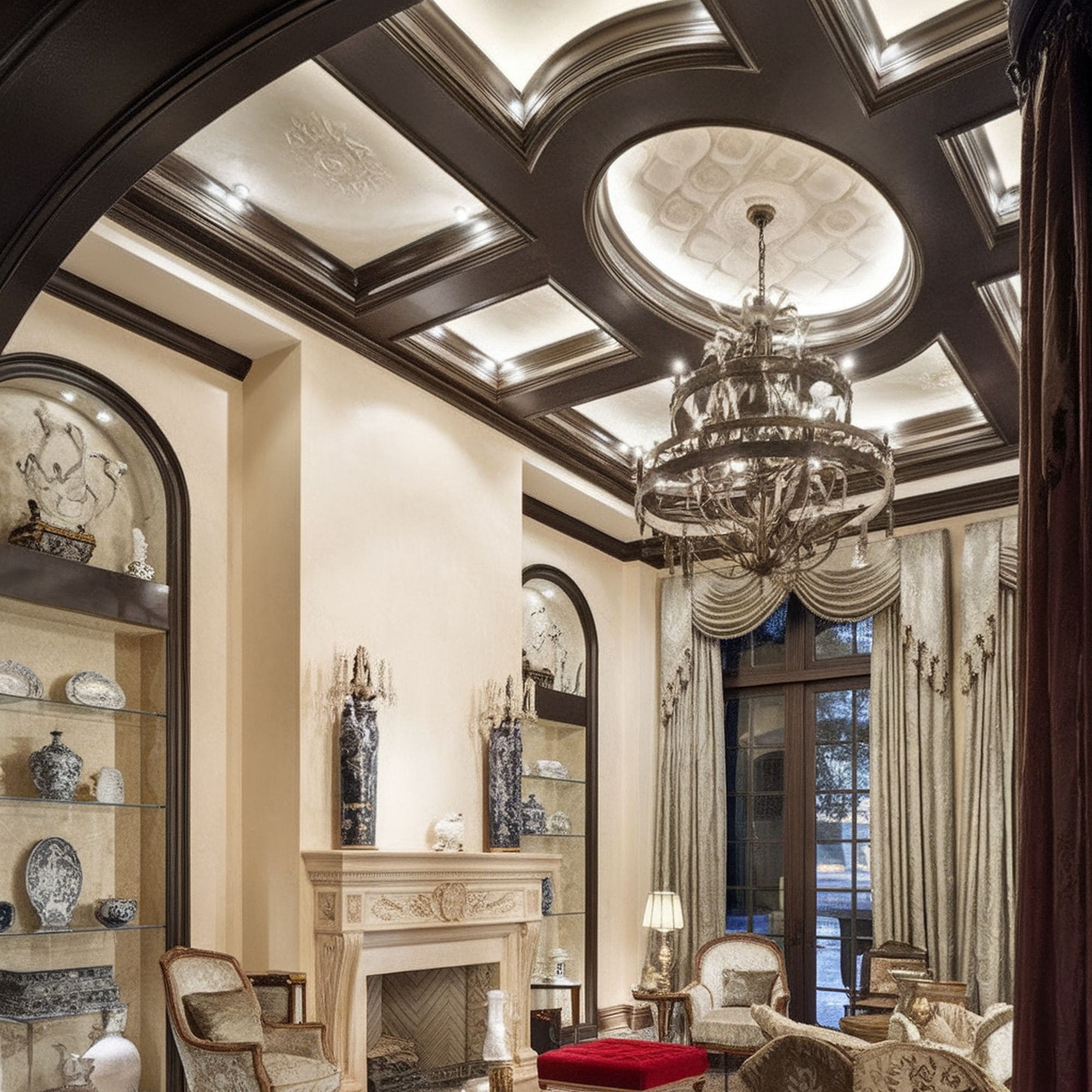 Asymmetric Coffered Ceiling