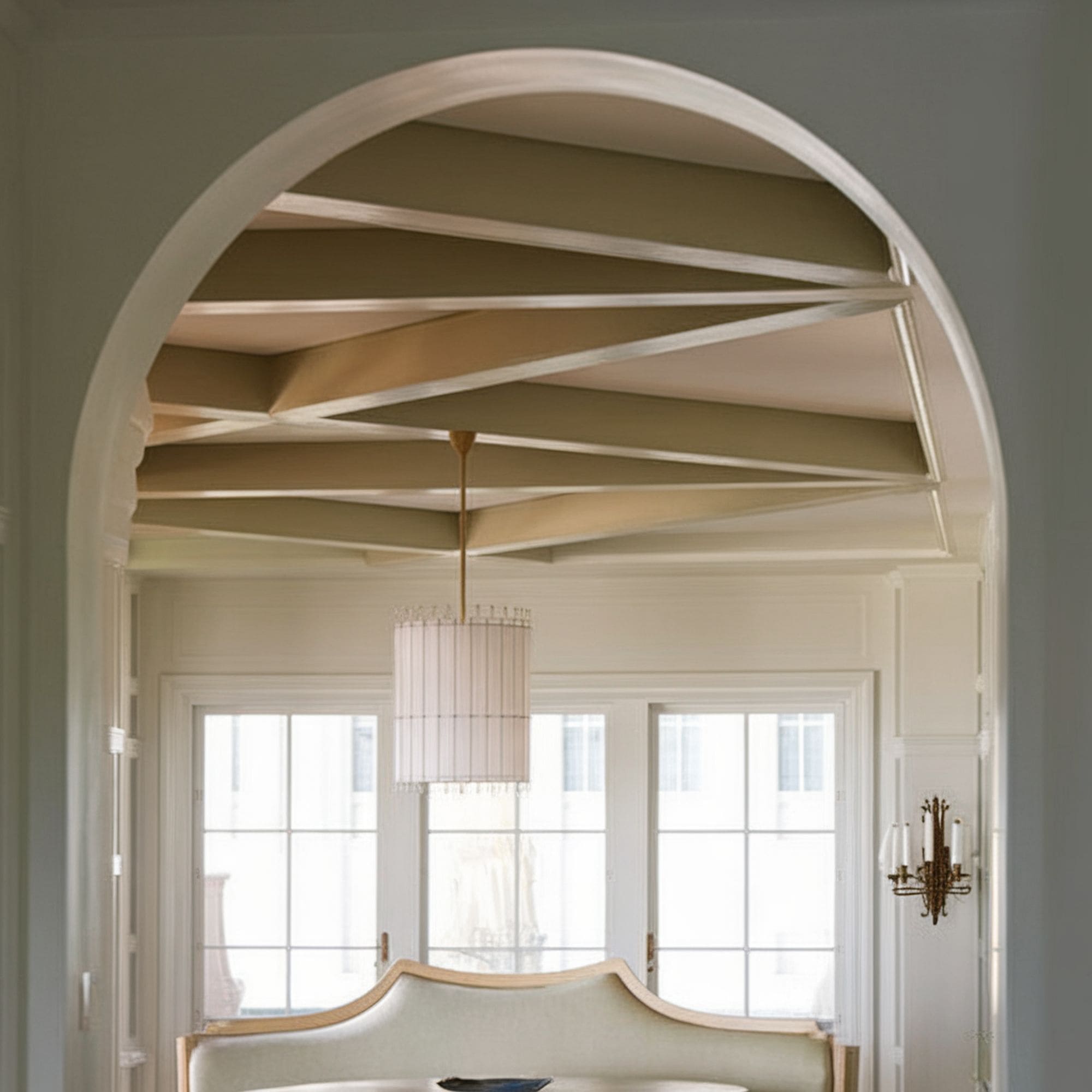 Coffered Ceiling With Straight Lines