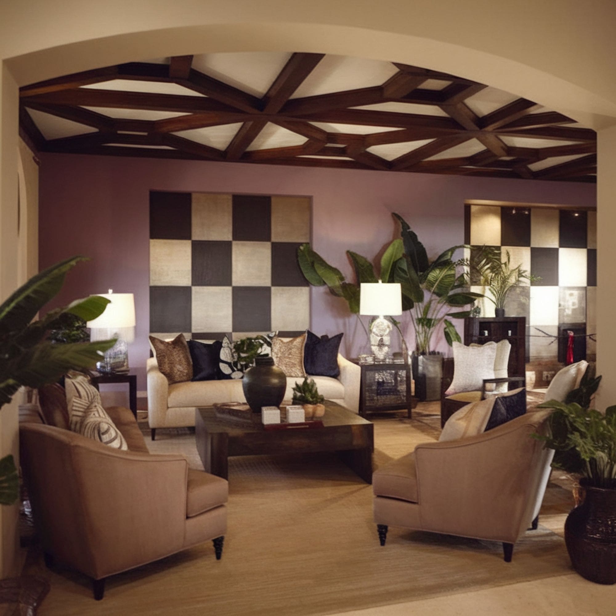 Patterned Coffered Ceiling