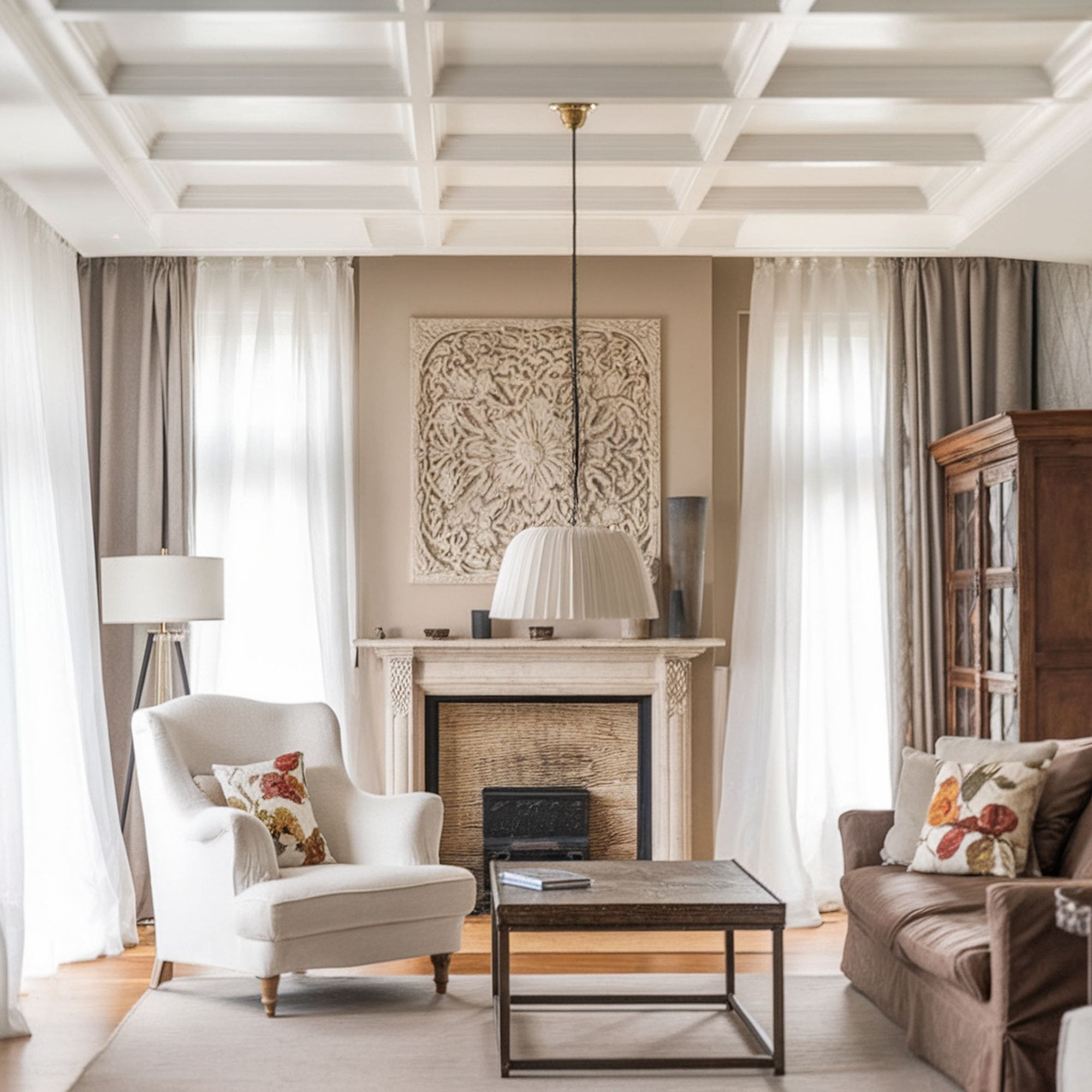 Rectangular Style Coffered Ceiling