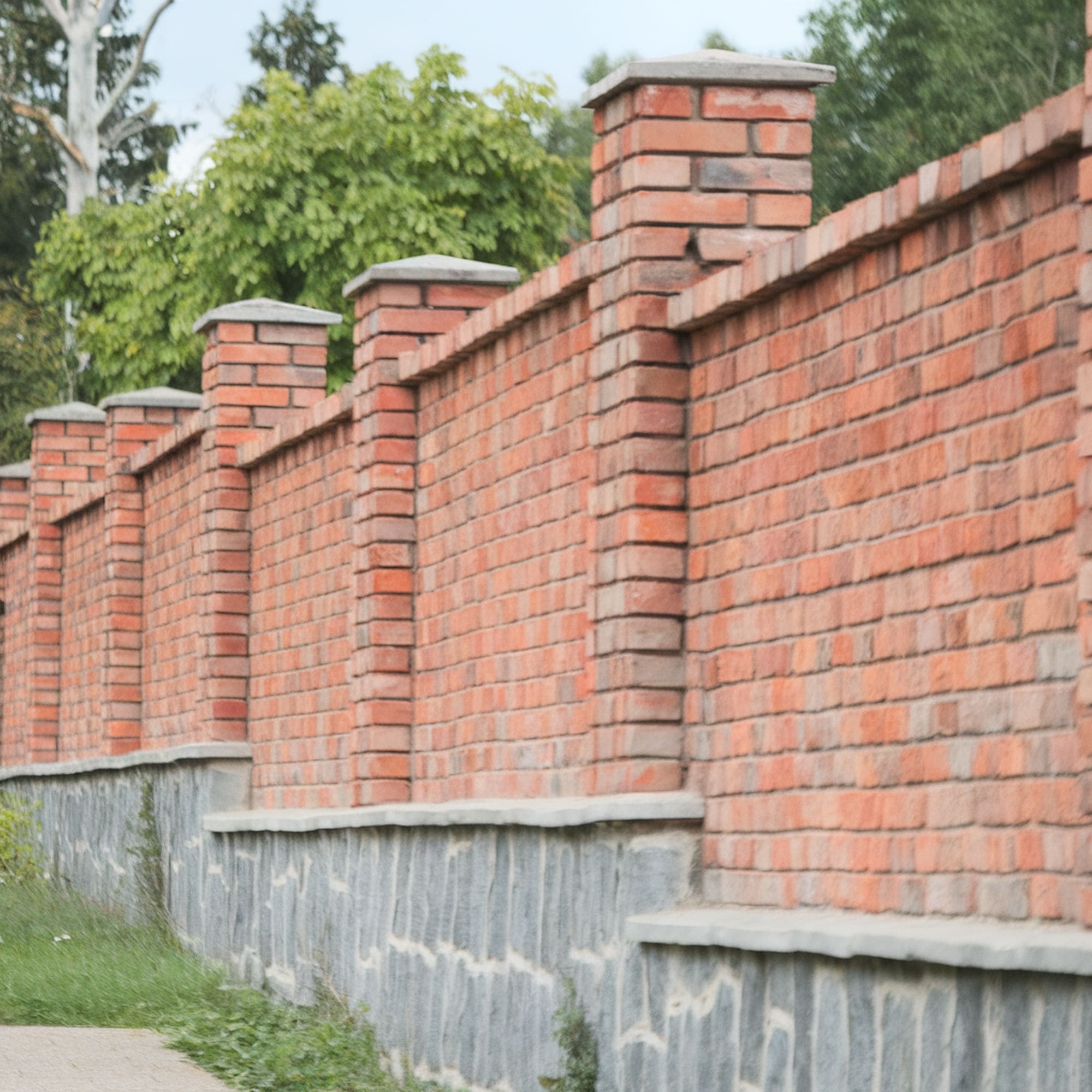 Brick Privacy Fence