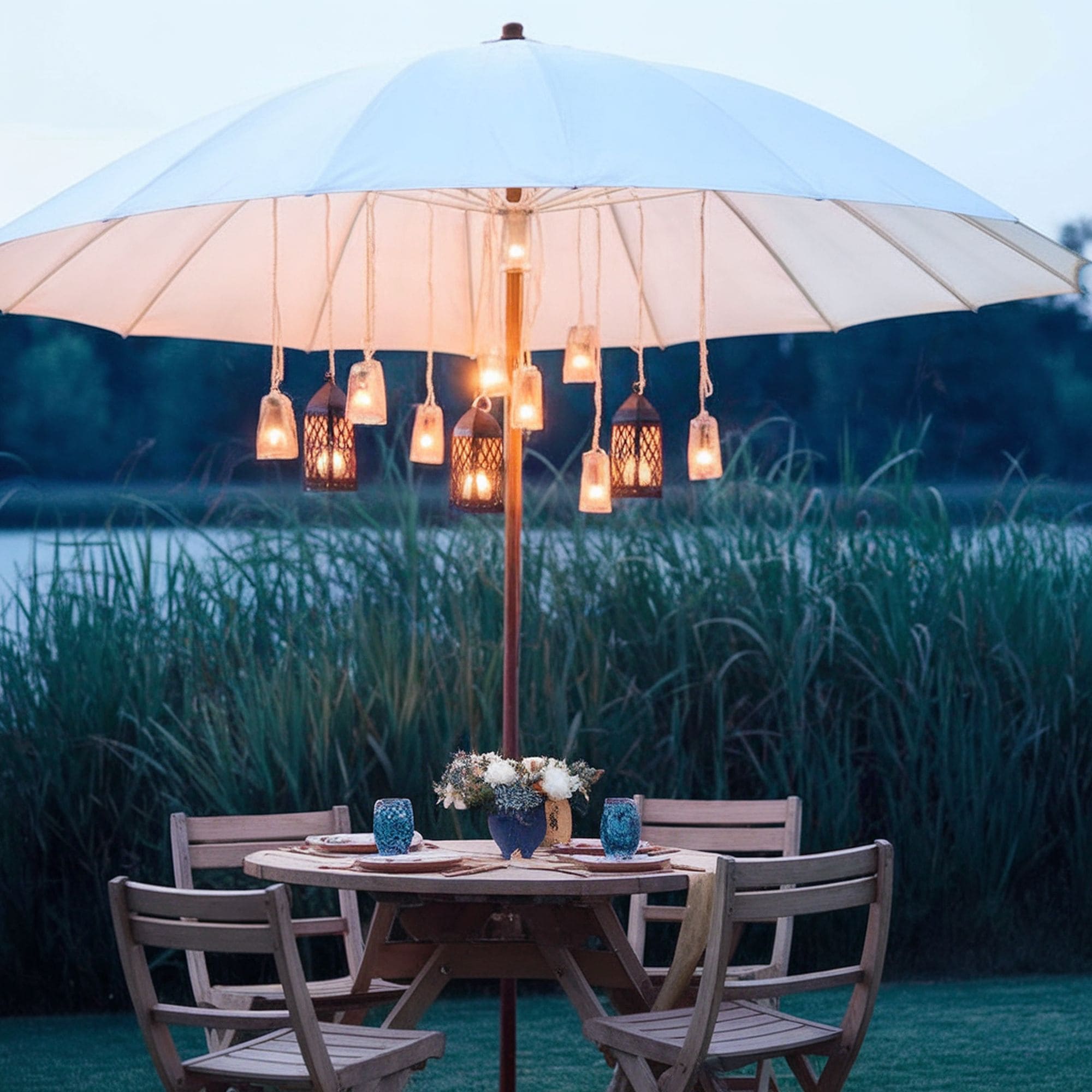 Patio Umbrella With Lights