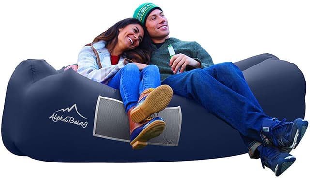 Navy Blue Inflatable Couch