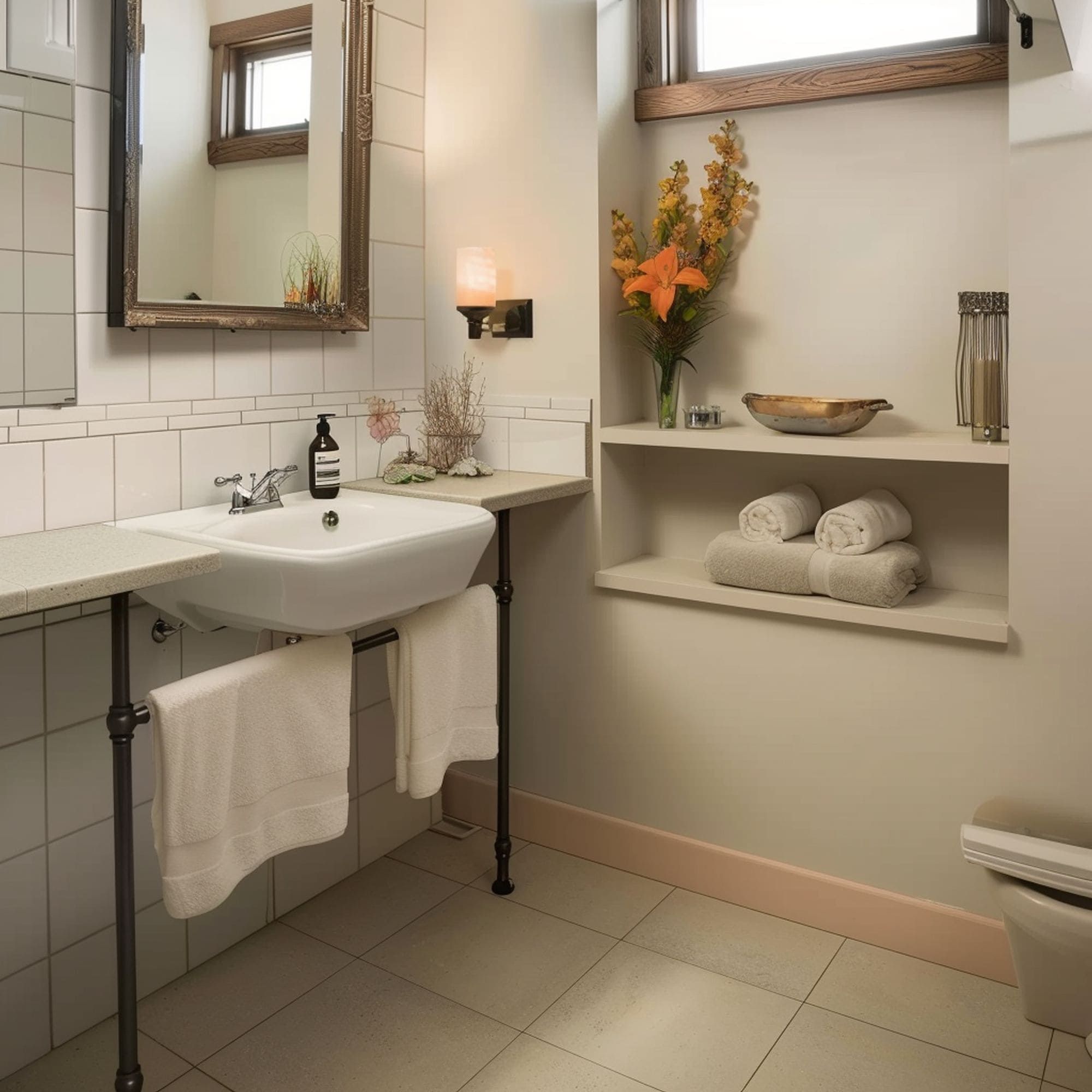 Small Bathroom With Efficient Storage Space