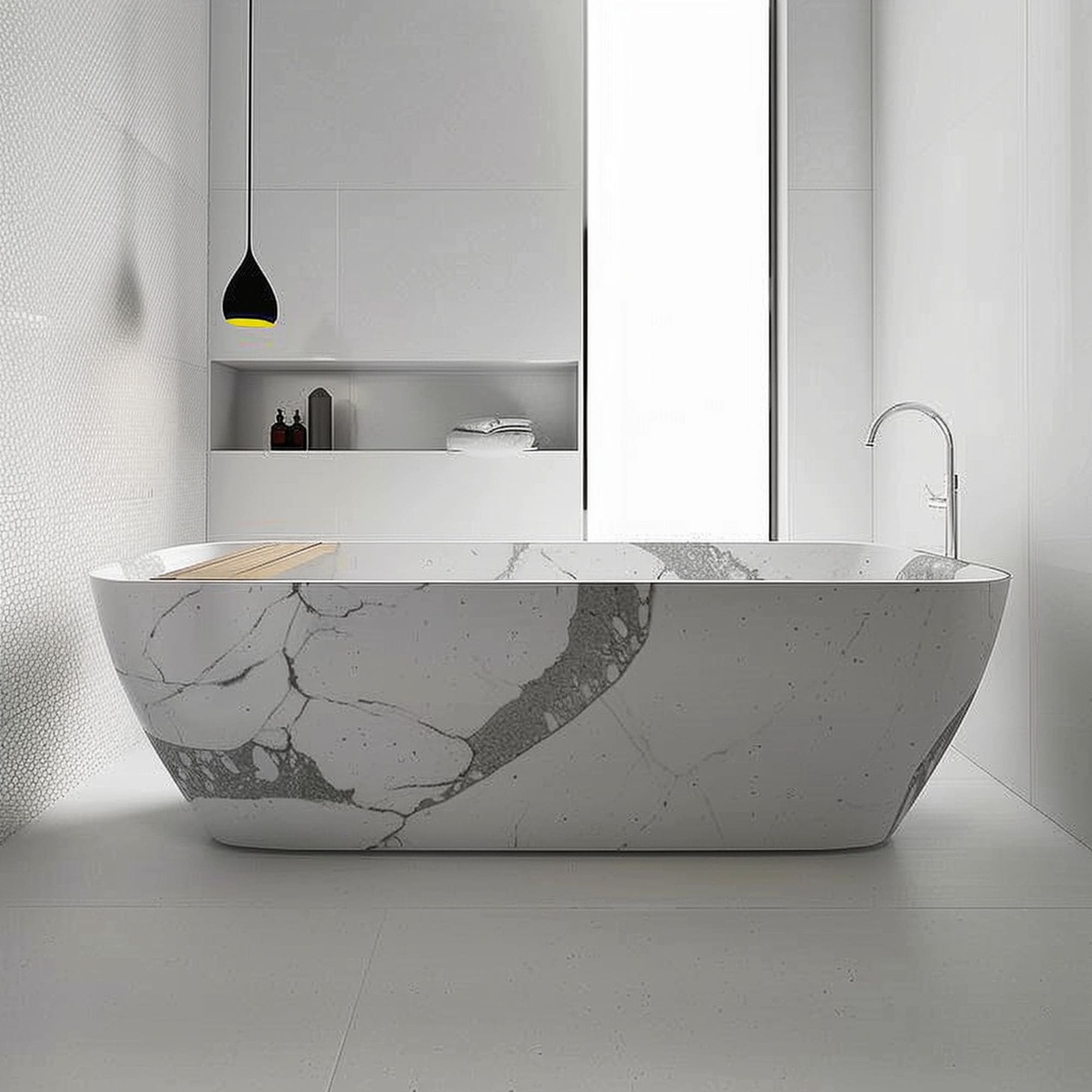 Small Bathroom With Elegant Bathtub Design