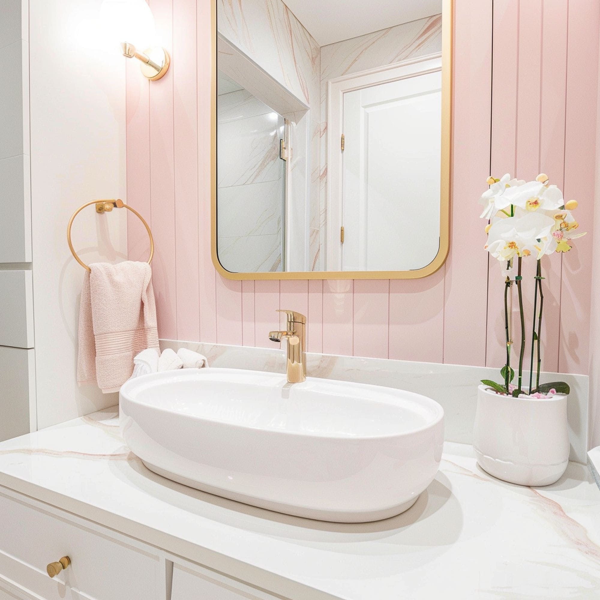 Feminine Small Bathroom