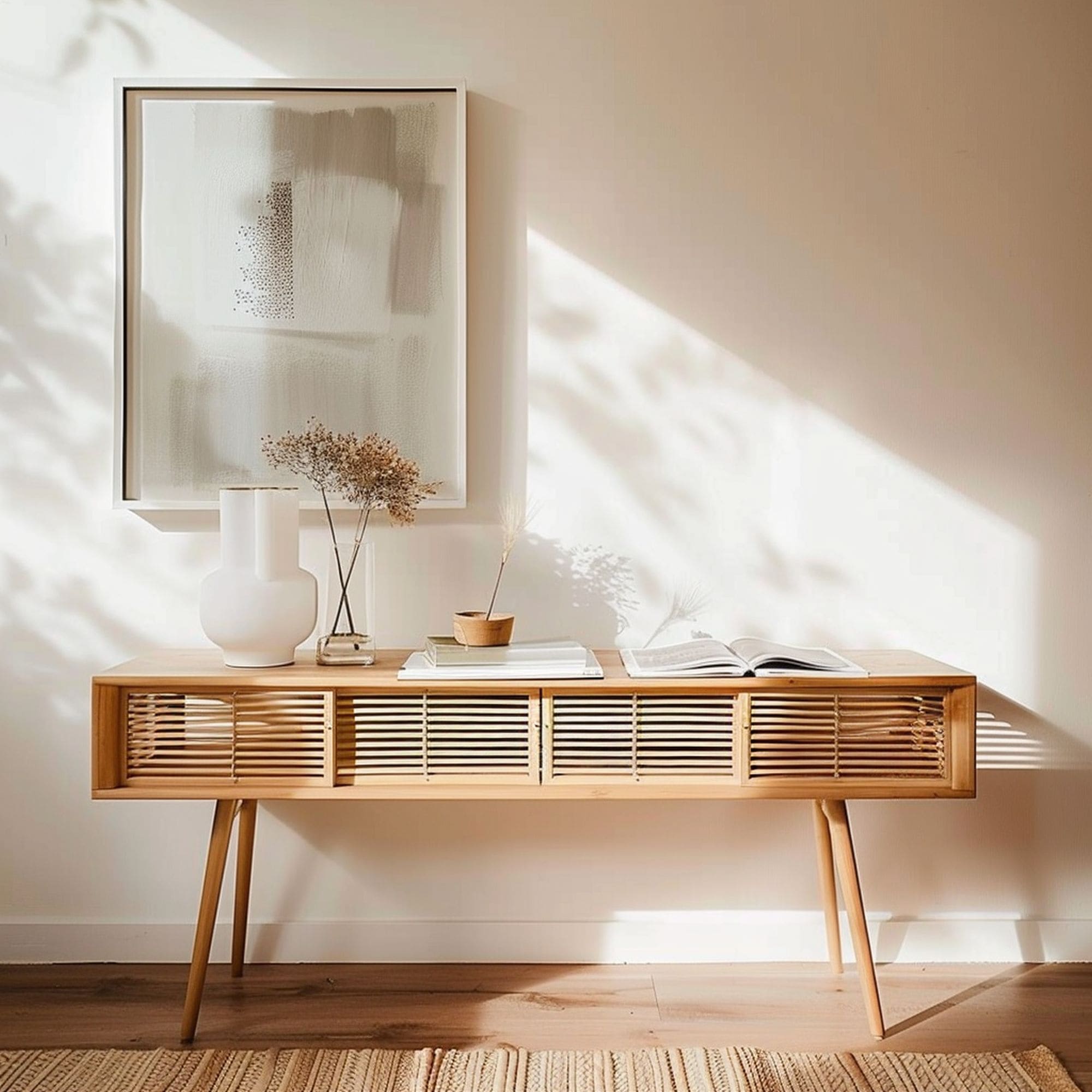 Minimalist Japandi Console Table