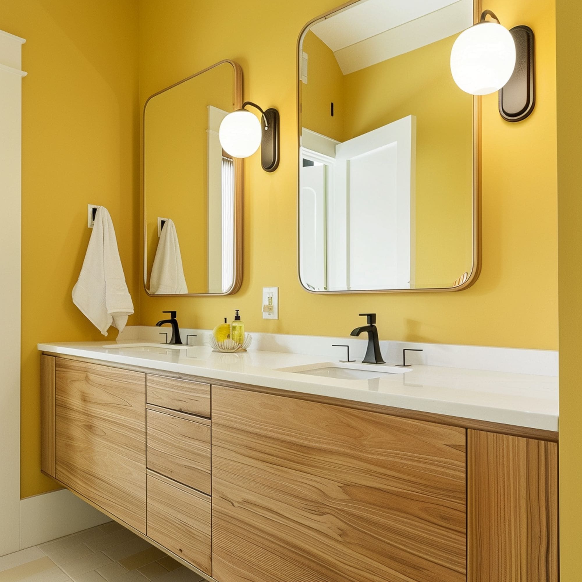 Mustard Yellow Bathroom