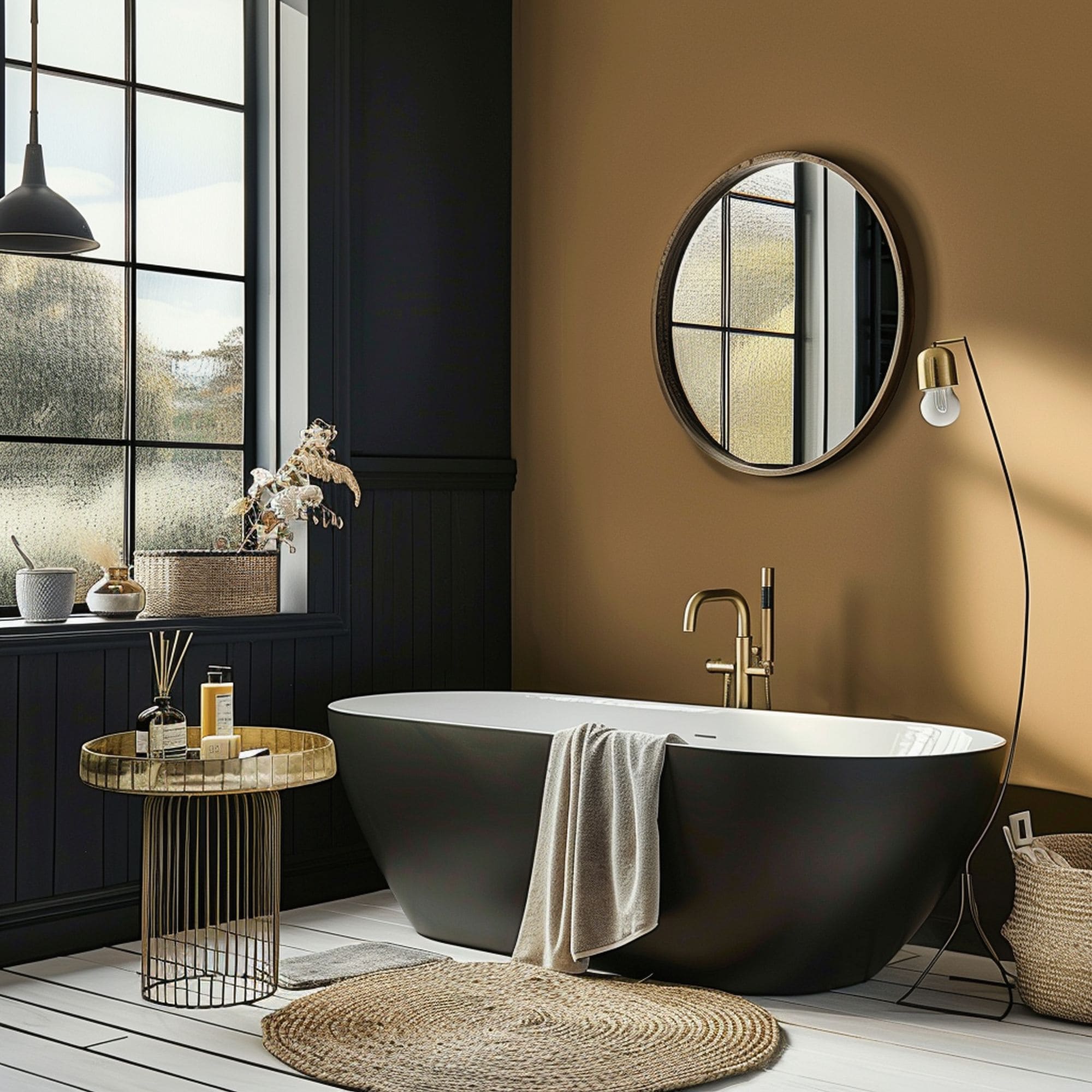 Spicy Brown Bathroom