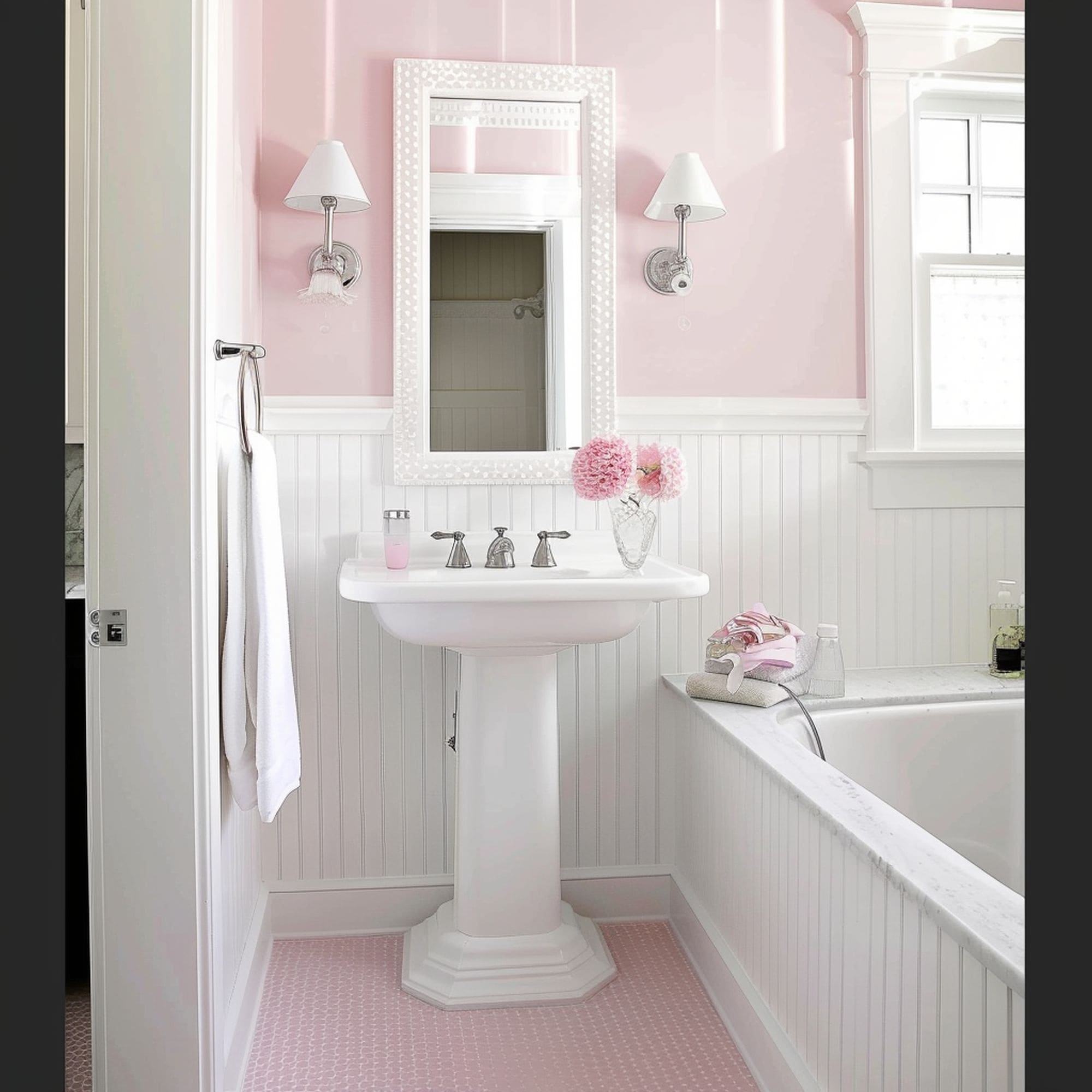 Soft Pink Bathroom