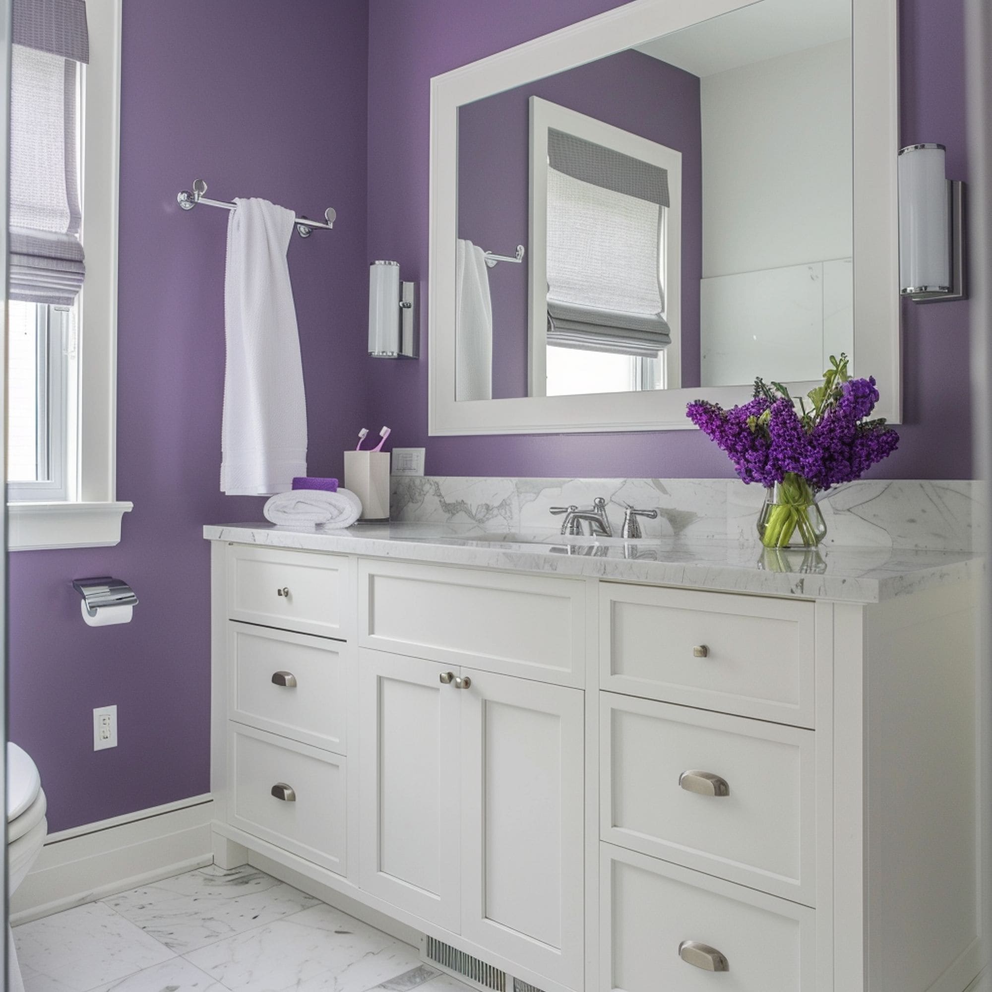 Lavender Purple Bathroom