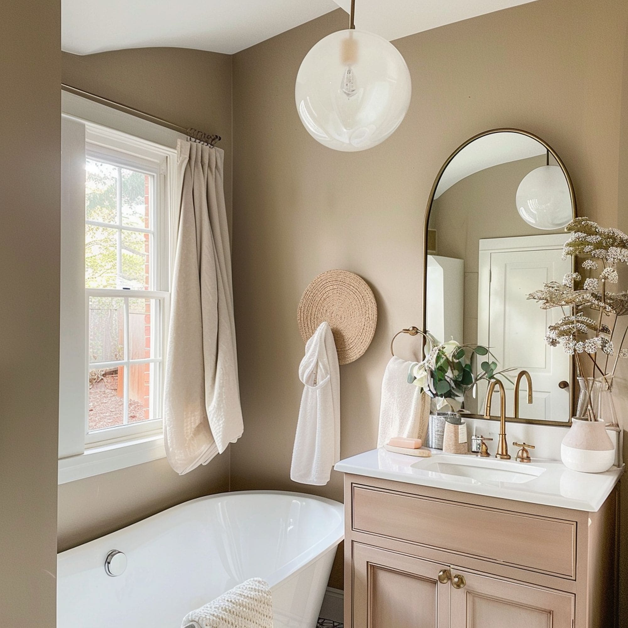 Warm Taupe Bathroom