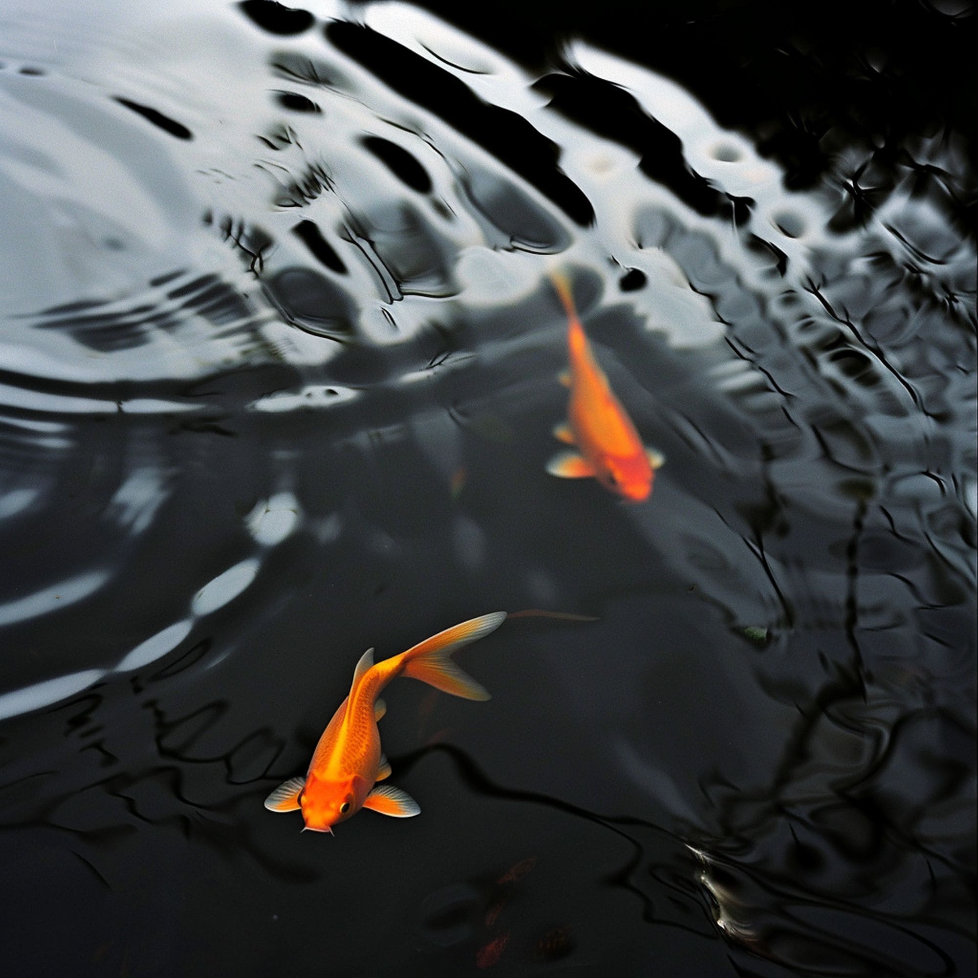 Goldfish in a Pond