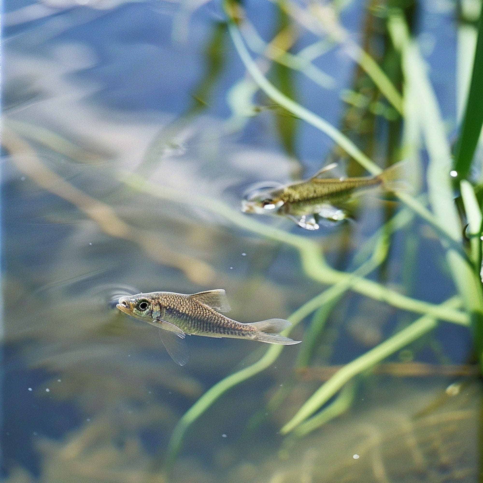 Mosquitofish in a Pond