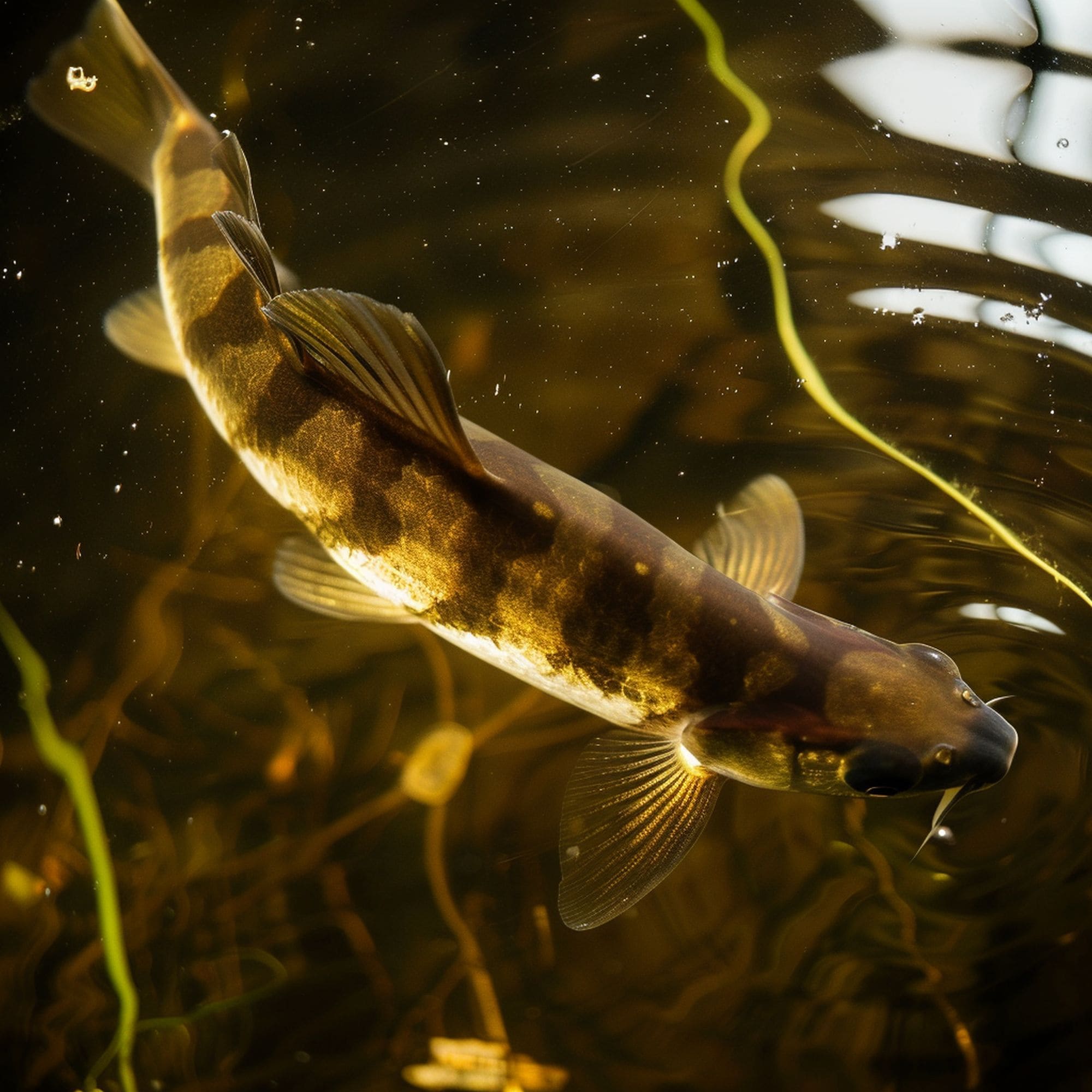 Weather Loach in a Pond