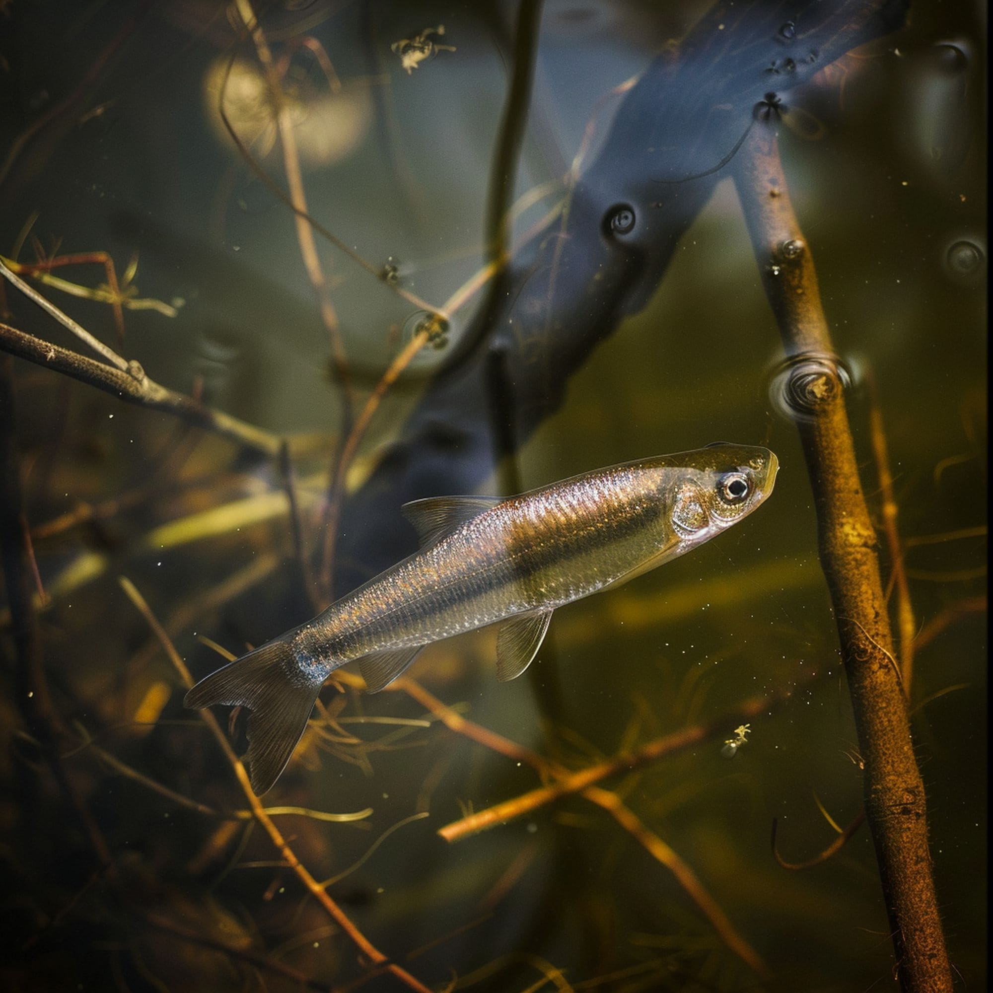 Fathead Minnow in a Pond