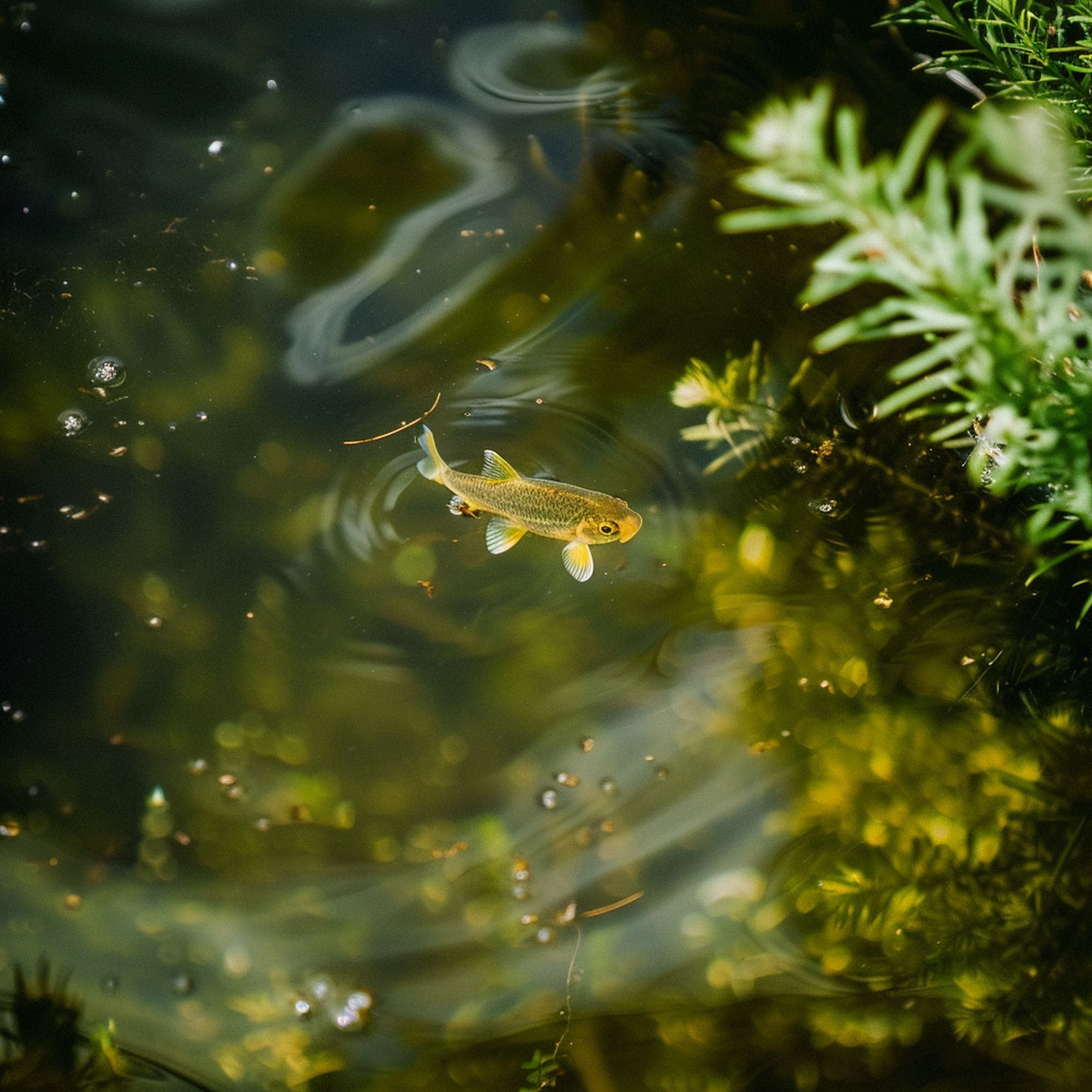 Molly Fish in a Pond