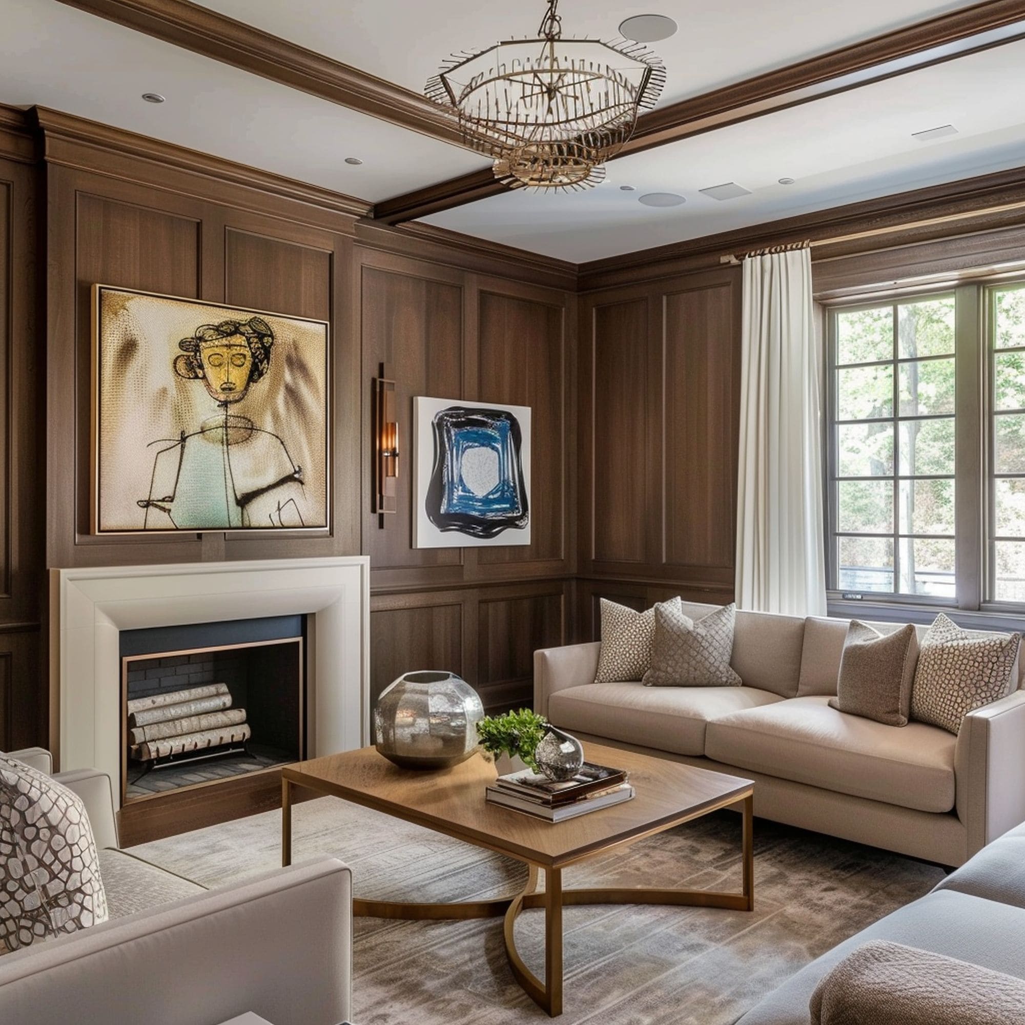 Walnut Wood Board and Batten Wall