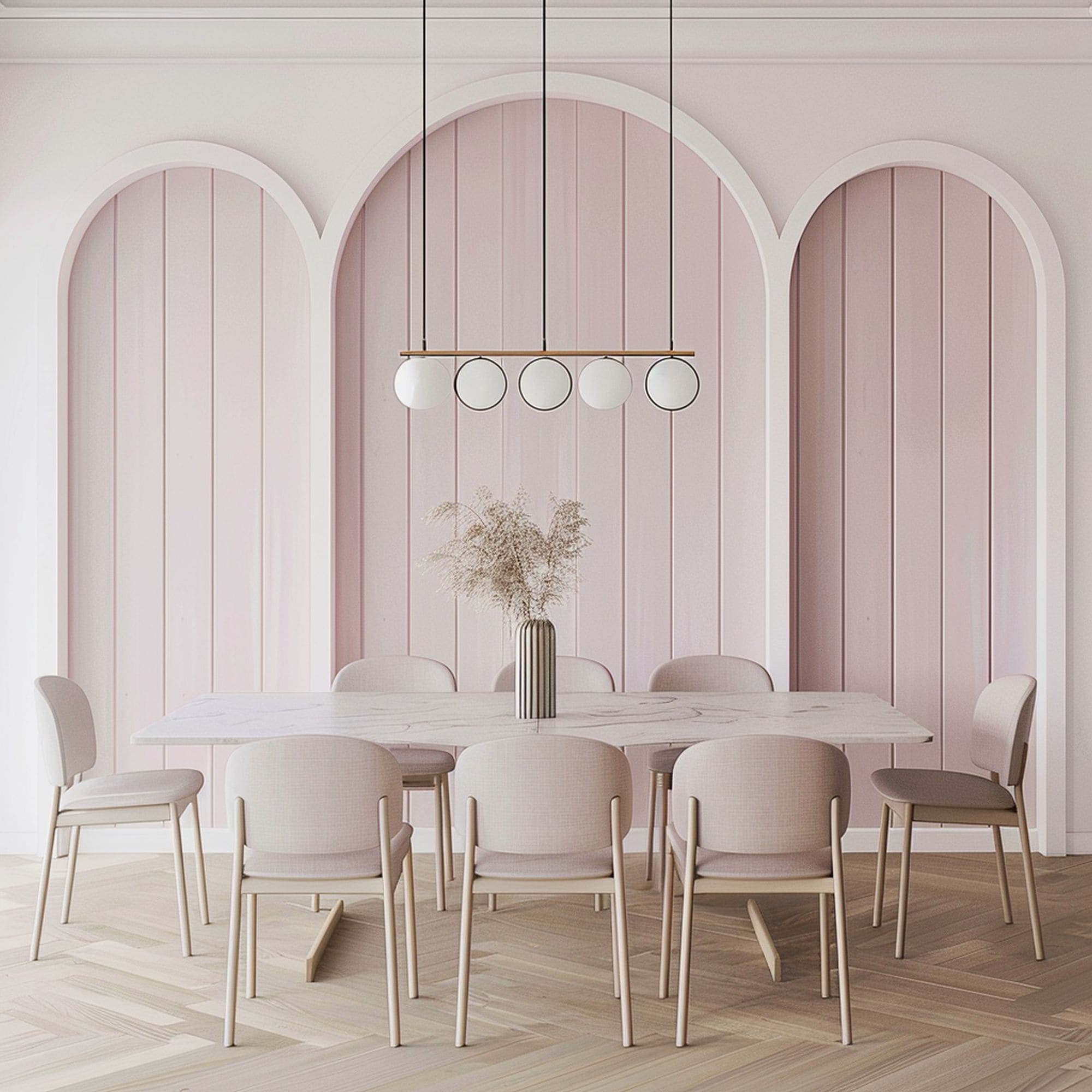 Arched Panel Board and Batten Wall