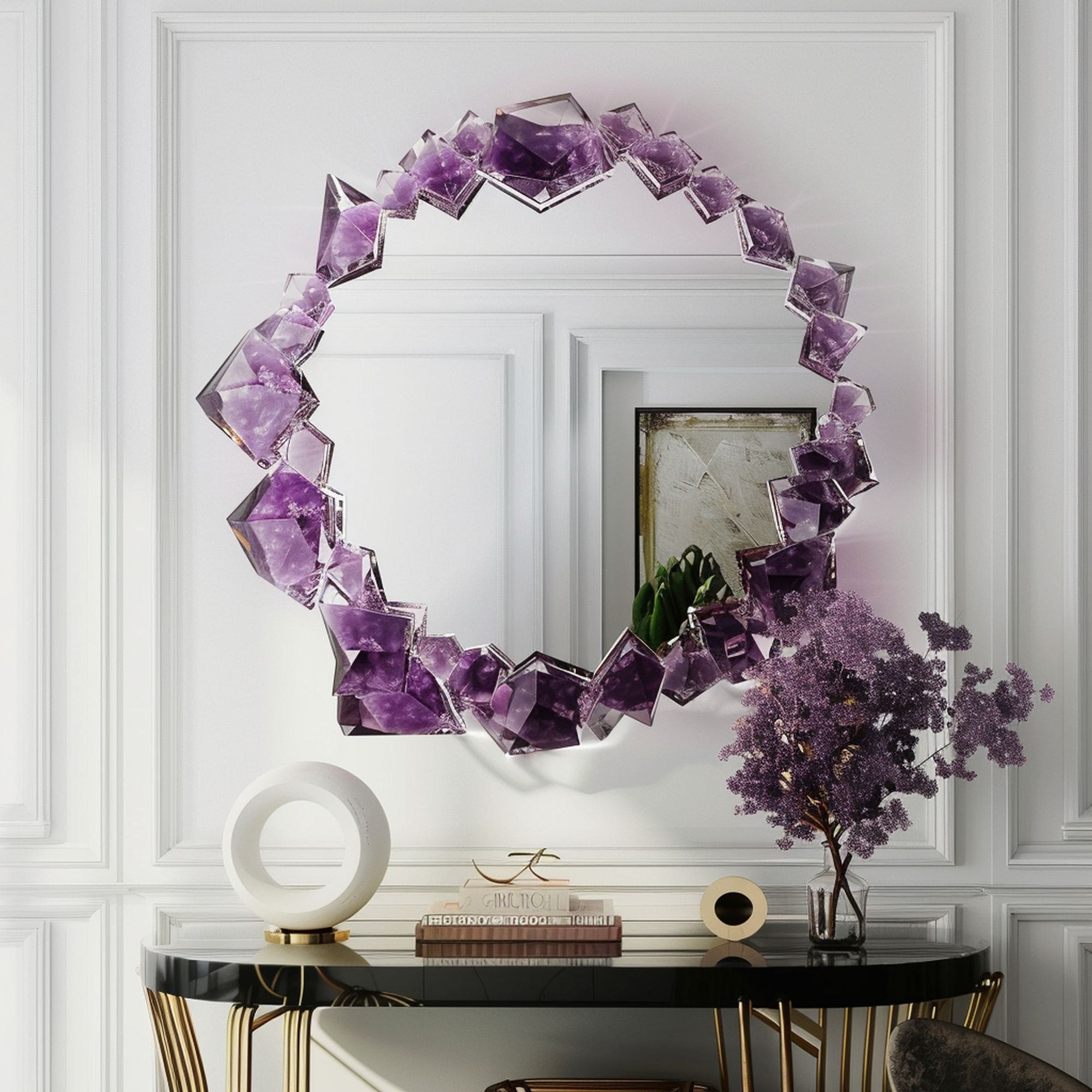 Decorative Crystal Mirror Frame
