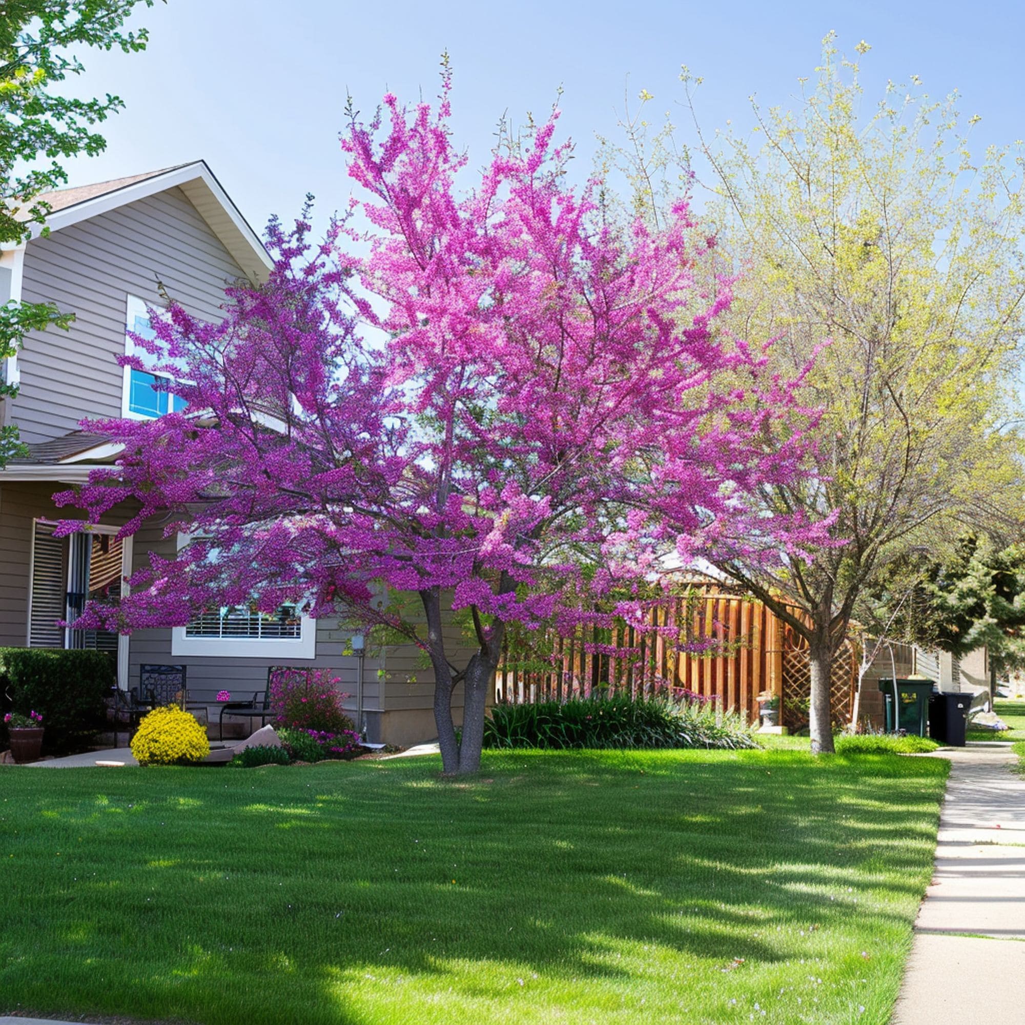 Redbud Tree in a Front Yard