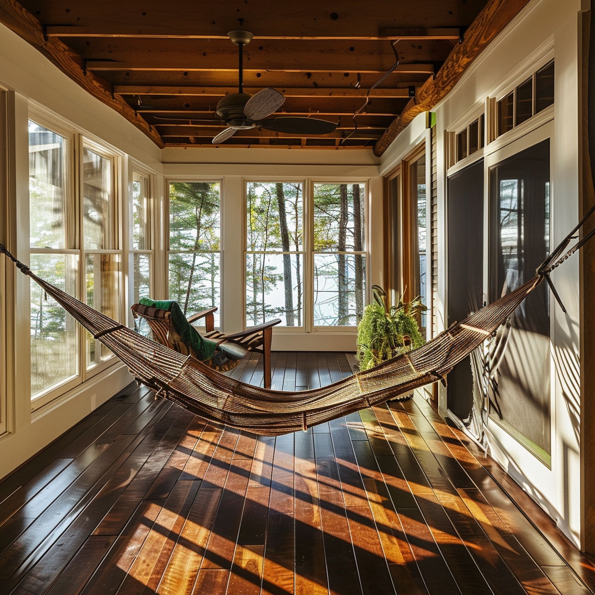 Indoor Hammock in Closed Porch