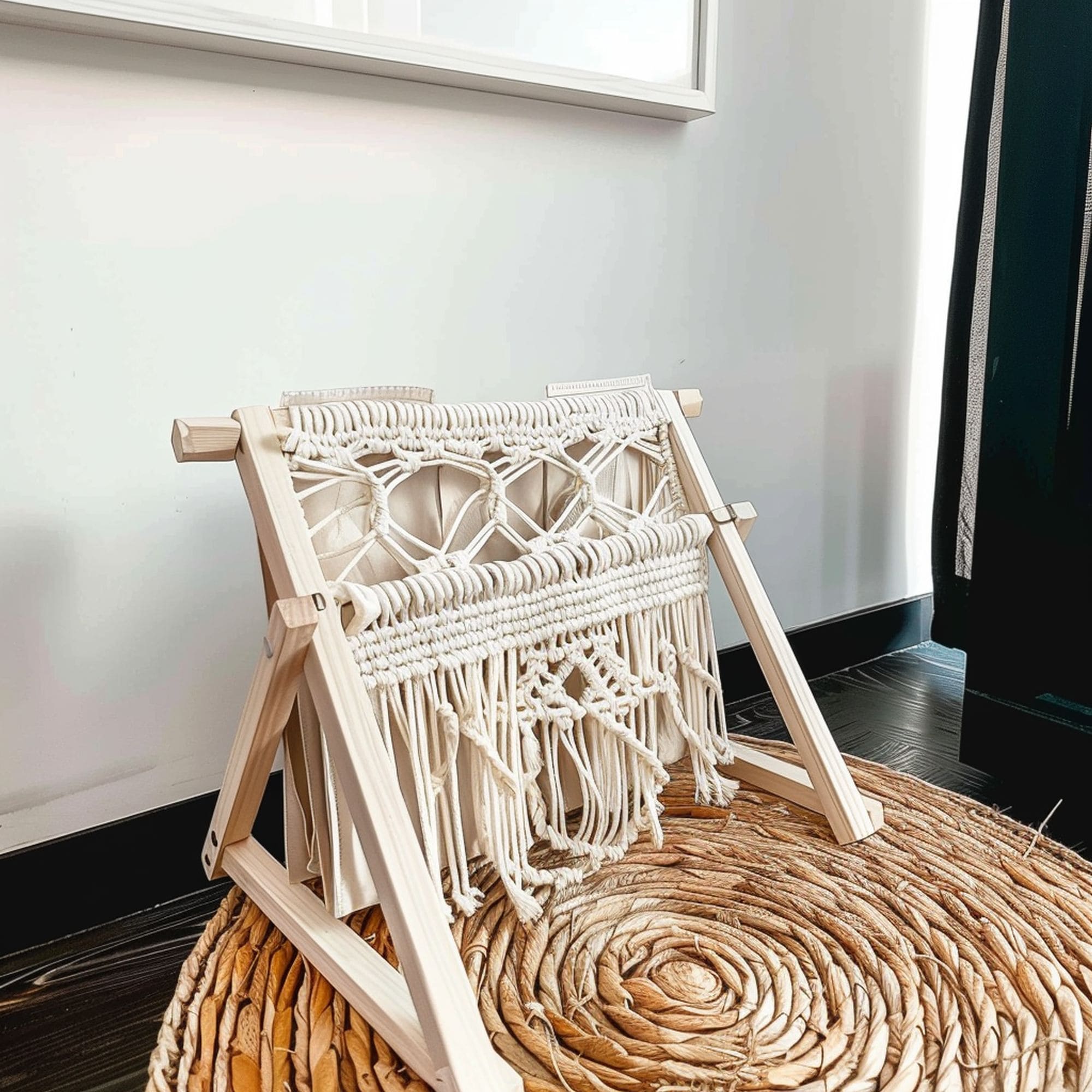 Macrame Magazine Rack