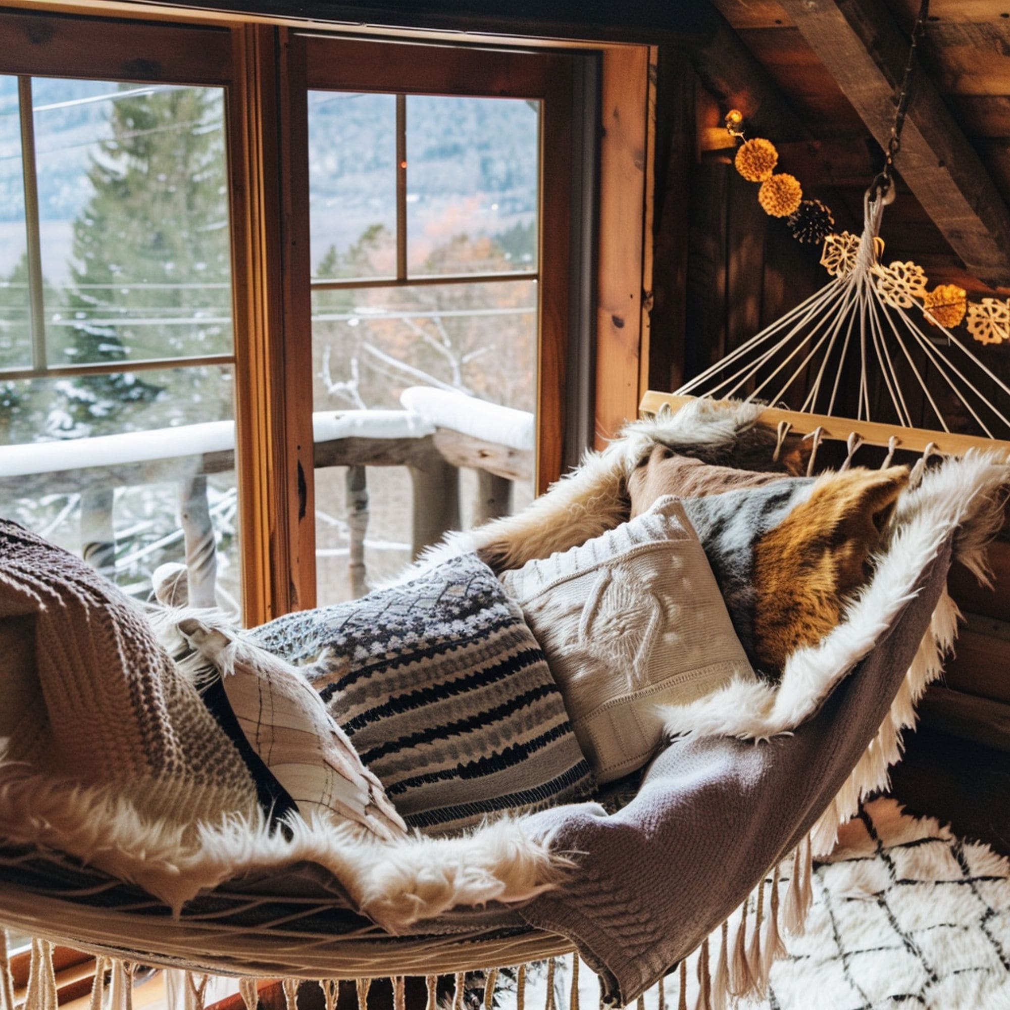 Mountain Cabin Indoor Hammock