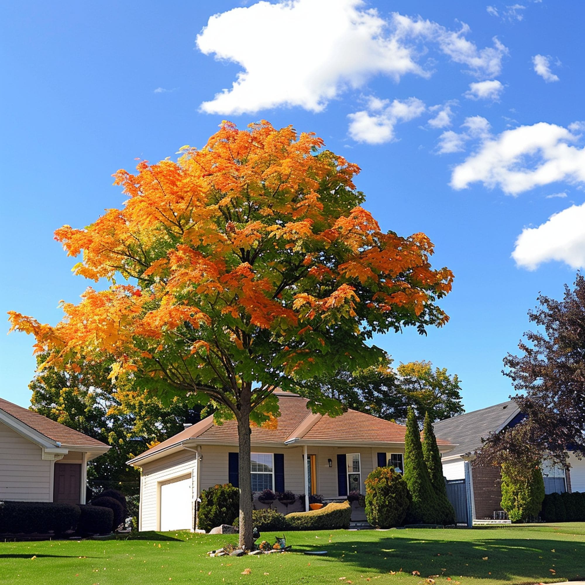 Sugar Maple Tree in a Front Yard