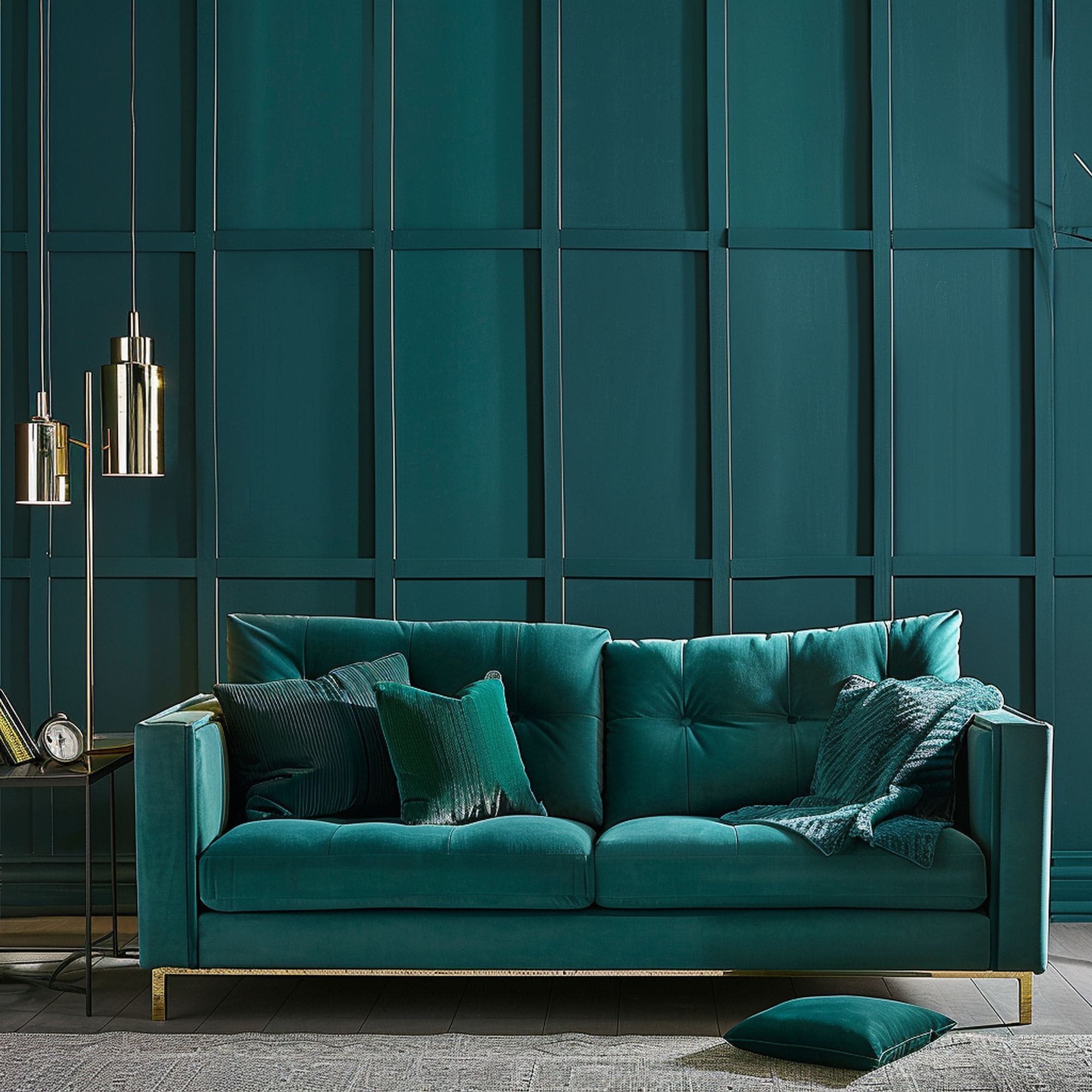 Teal Board and Batten Wall