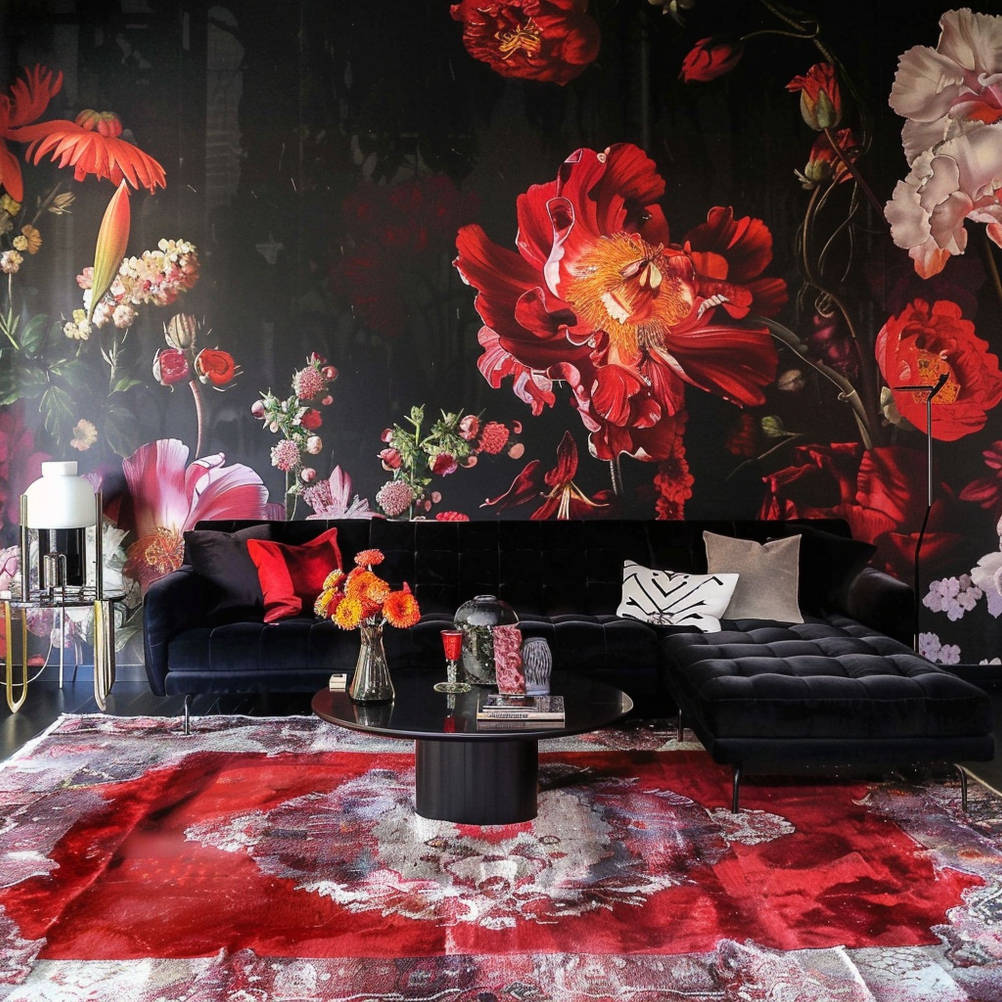 Maximalist Living Room With No Clear Focal Point