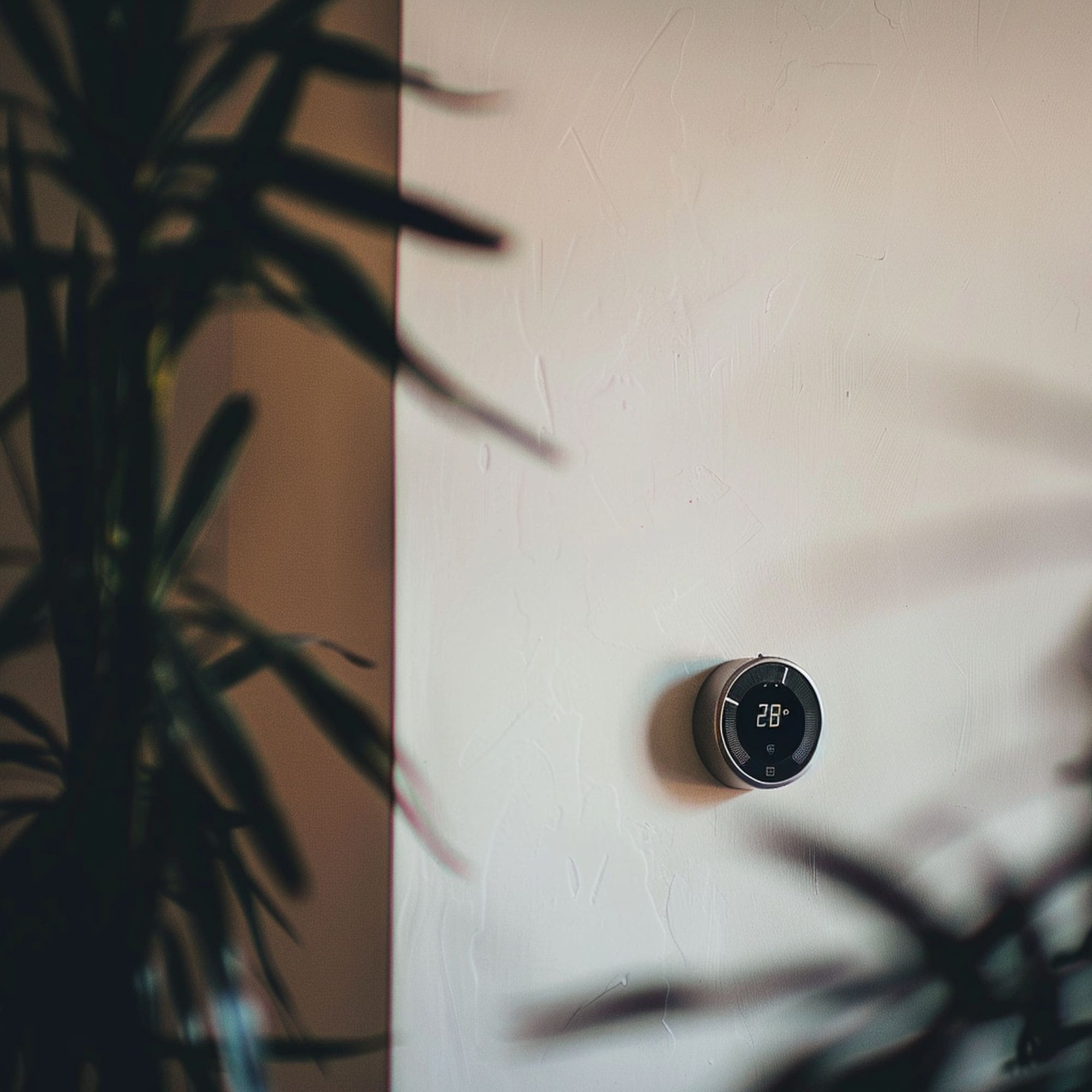 Thermostat Mounted on the Wall