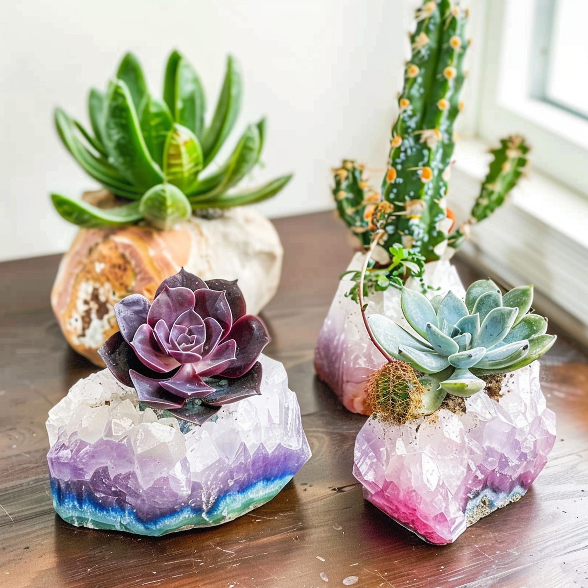 Decorative Crystal Succulent Planters
