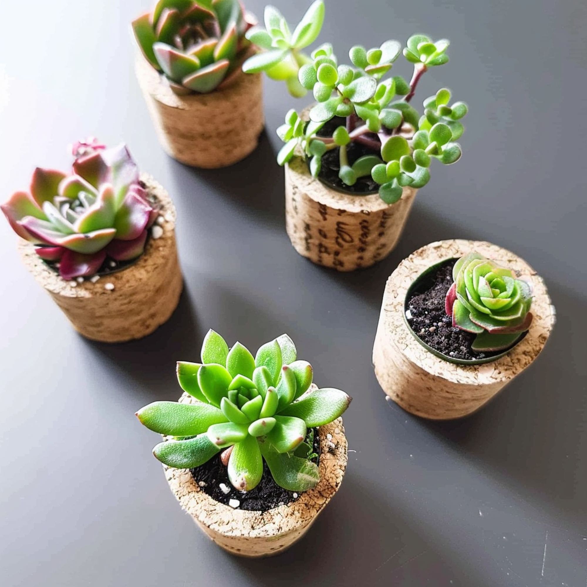 Cork Caps Tiny Planters