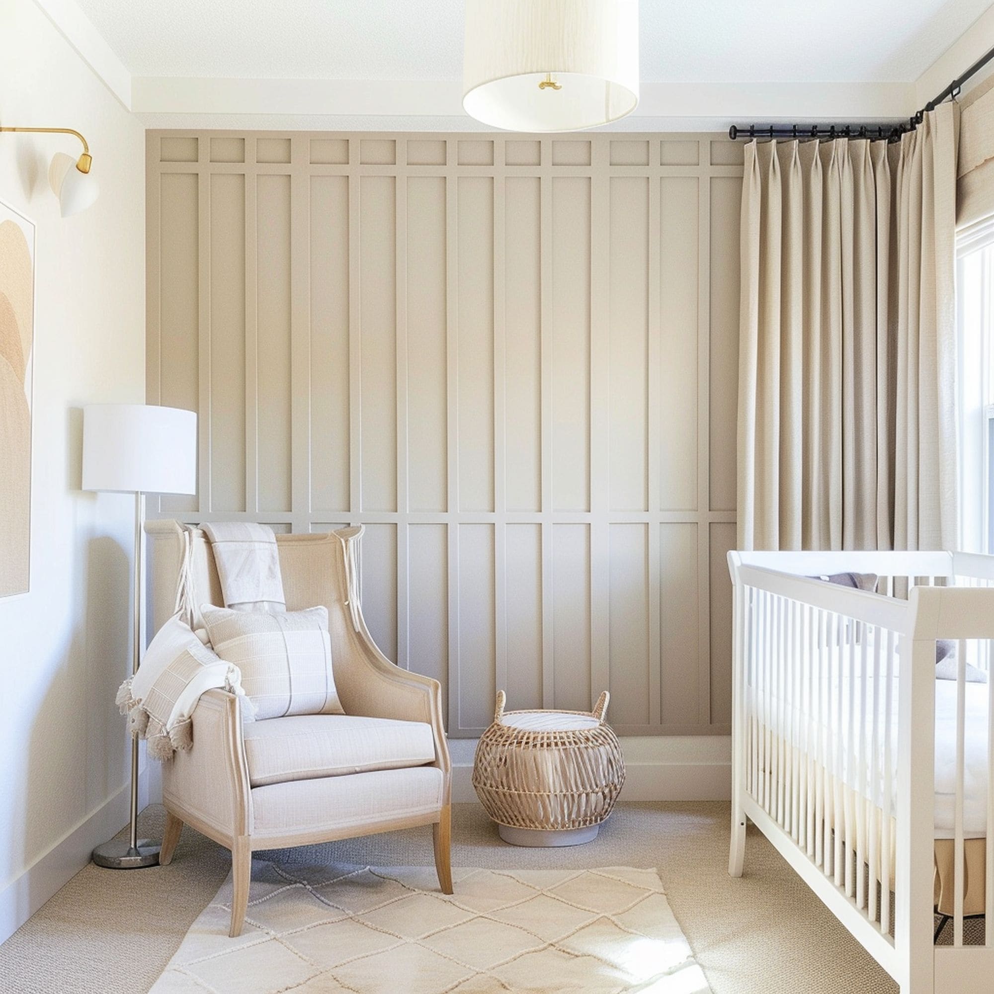 Board and Batten Wall in Nursery