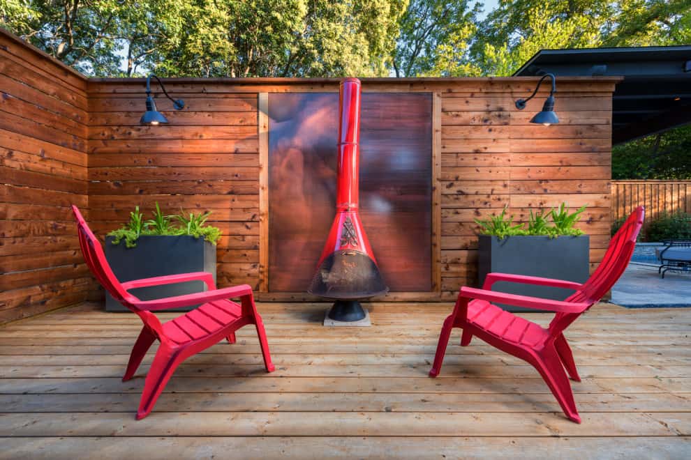 Chiminea By The Pool