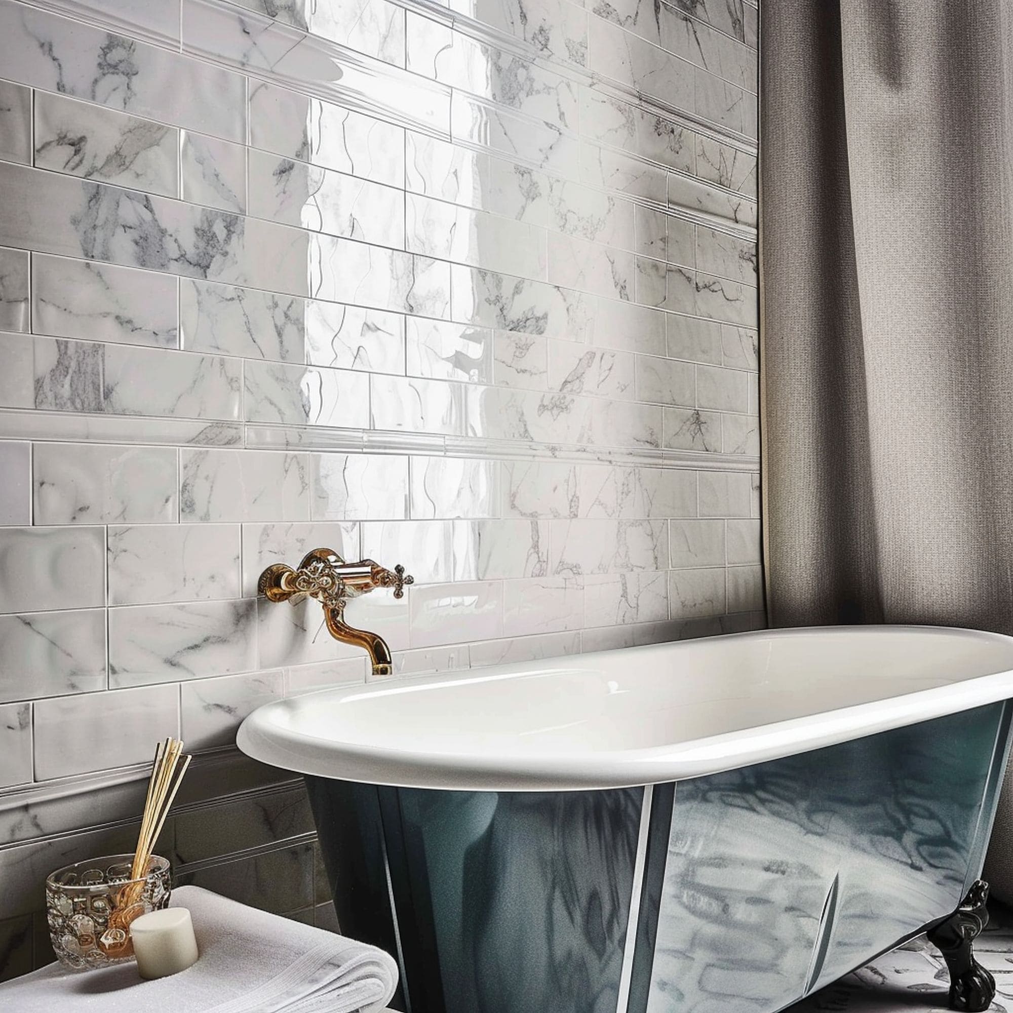 Luxurious Bathroom Subway Tiles