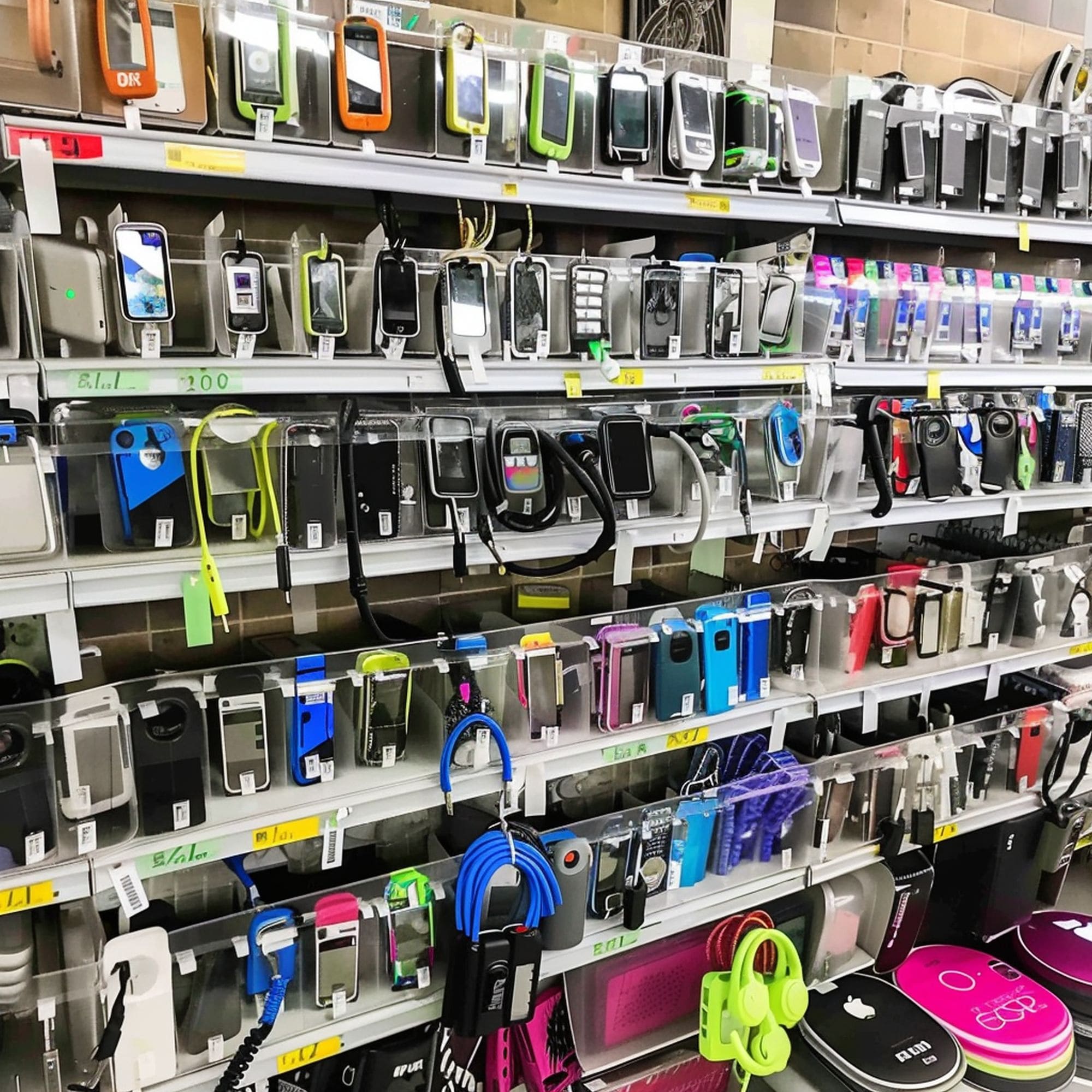 Phone Accessories at Dollar Store