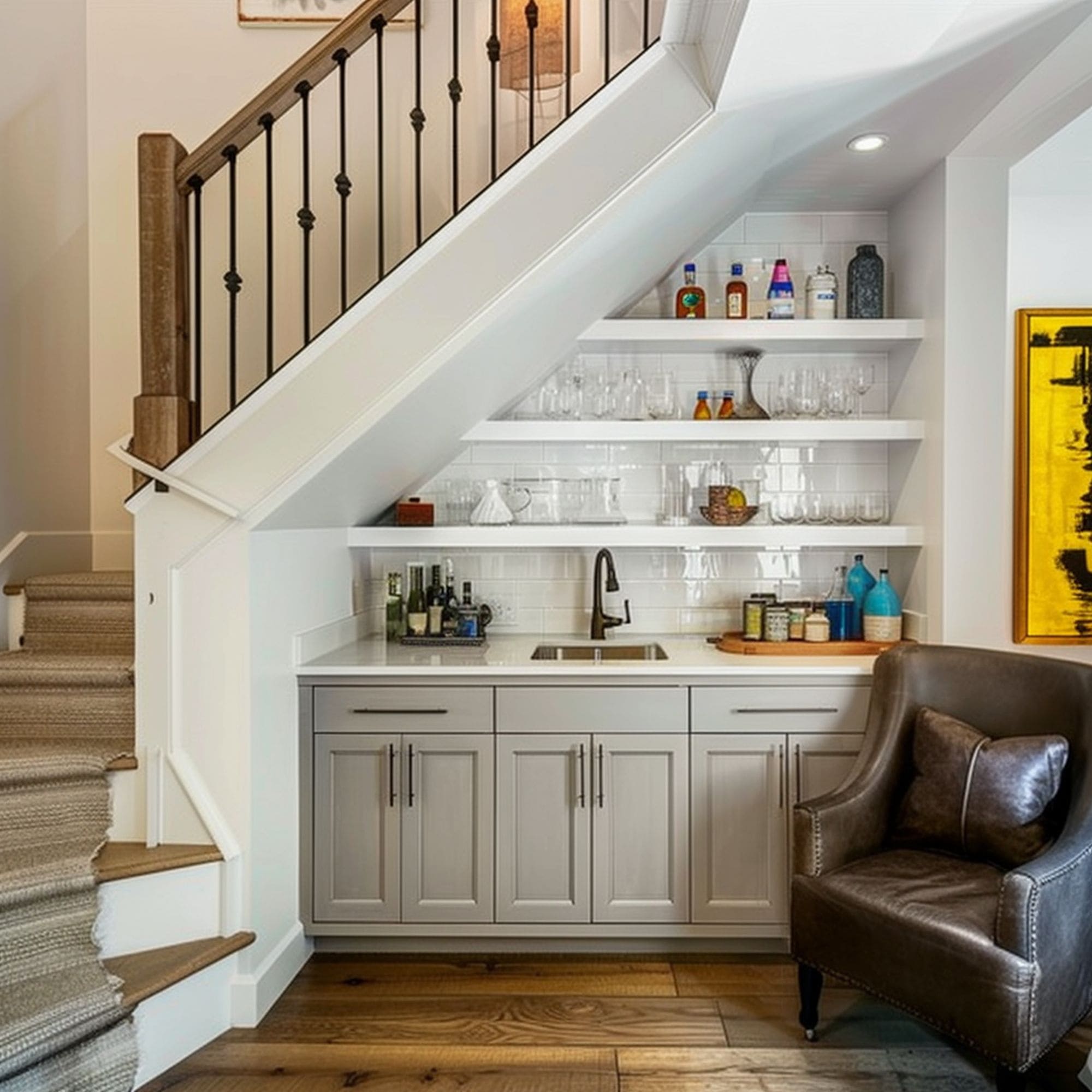 Wet Bar Under the Staircase