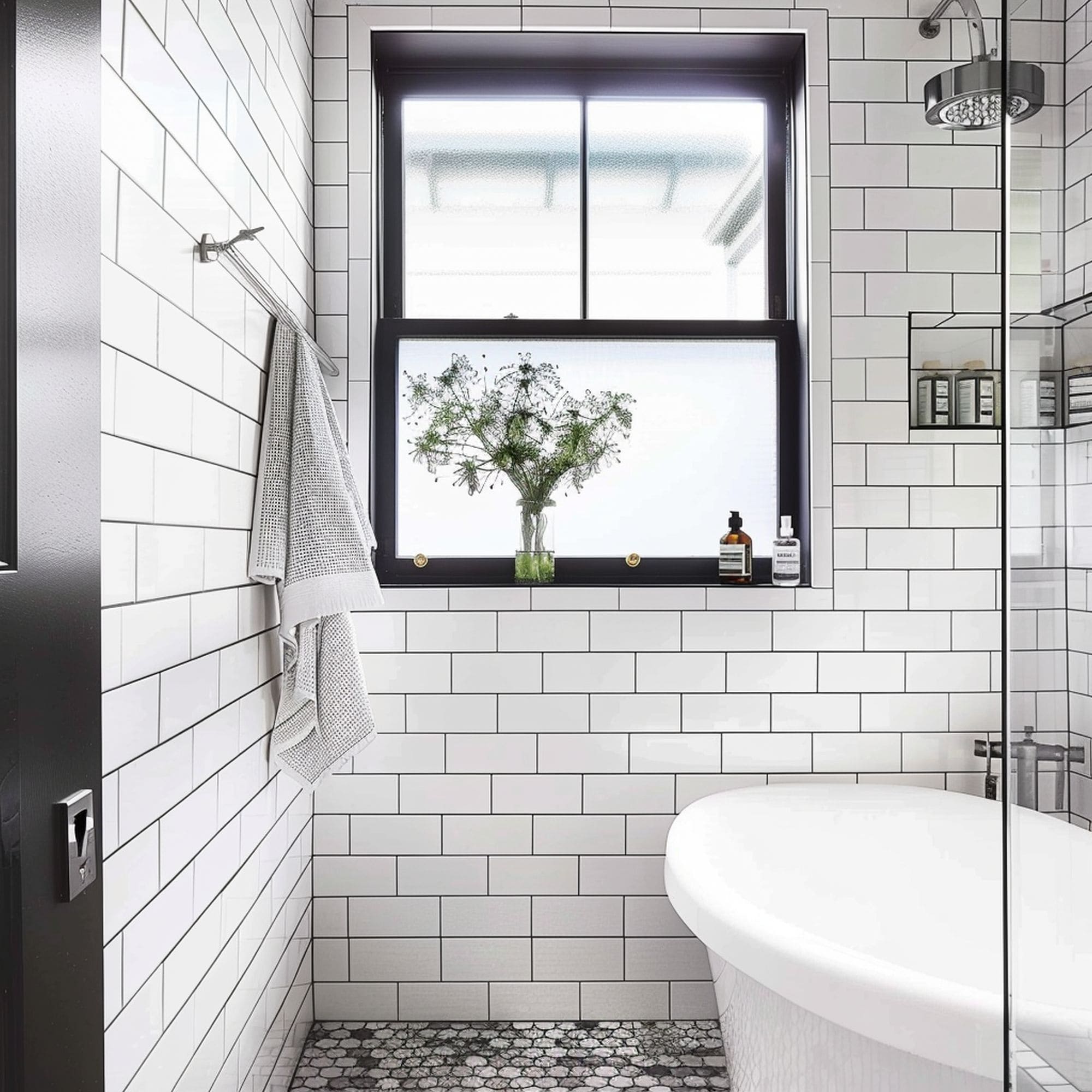 Classic Subway Tiles With Dark Grout